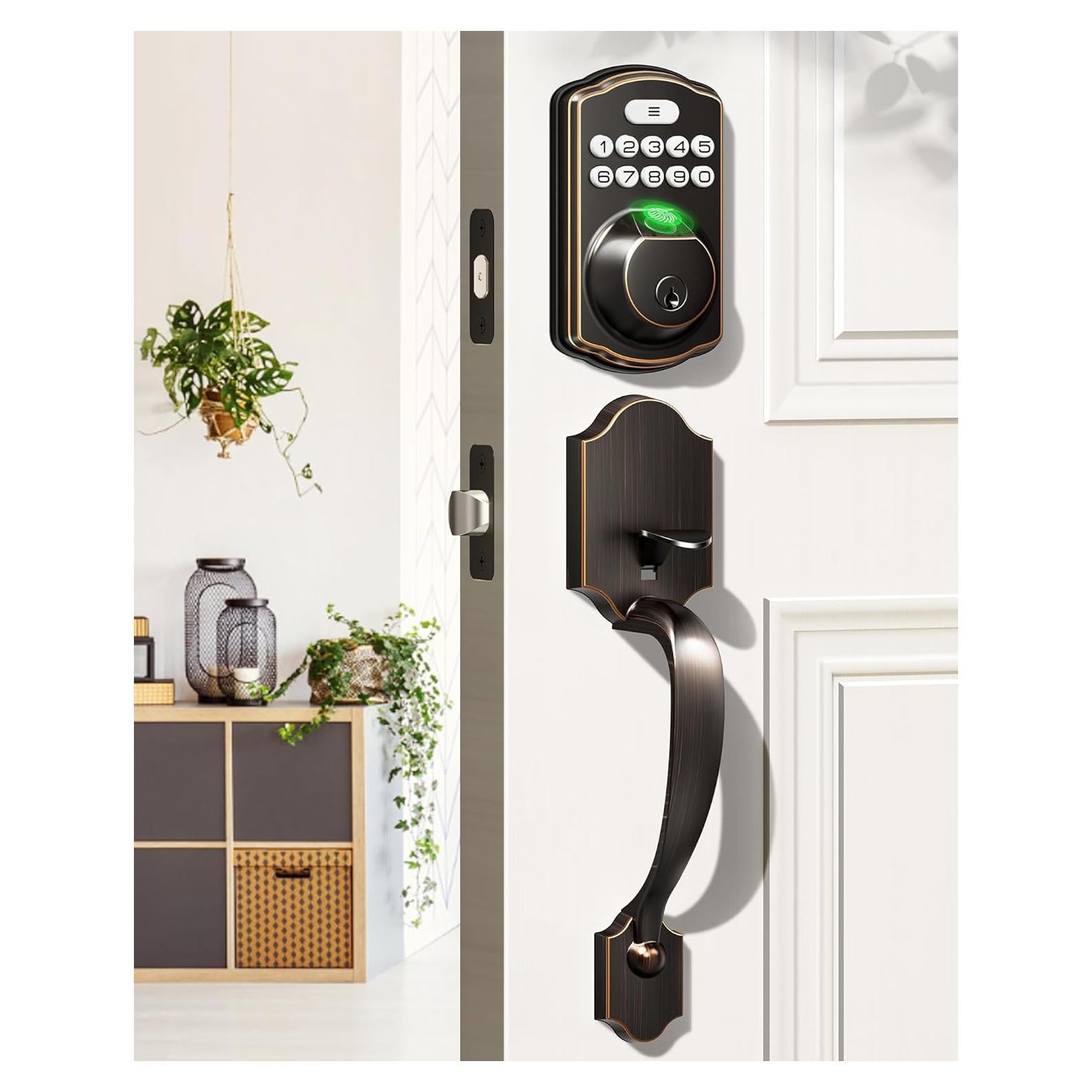 Cerradura Electrónica Veise KS02D con Huella Dactilar y Teclado