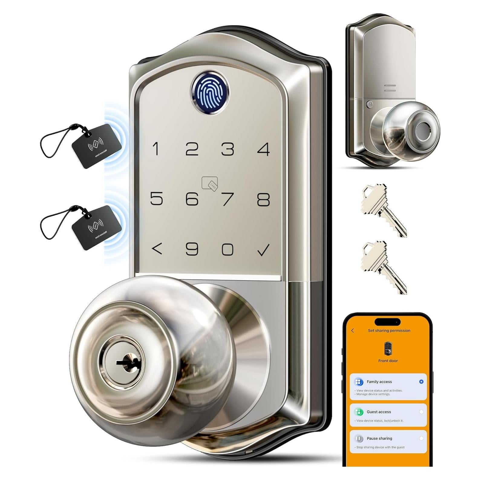 Cerradura Inteligente Veise VE018 - Huella Dactilar, App, IP55