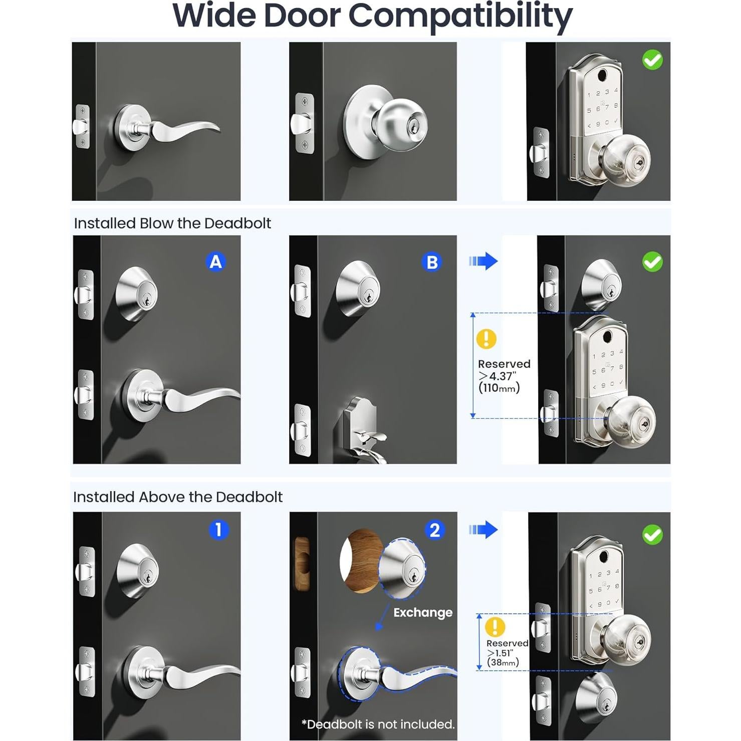 Cerradura Inteligente Veise VE018 - Huella Dactilar, App, IP55