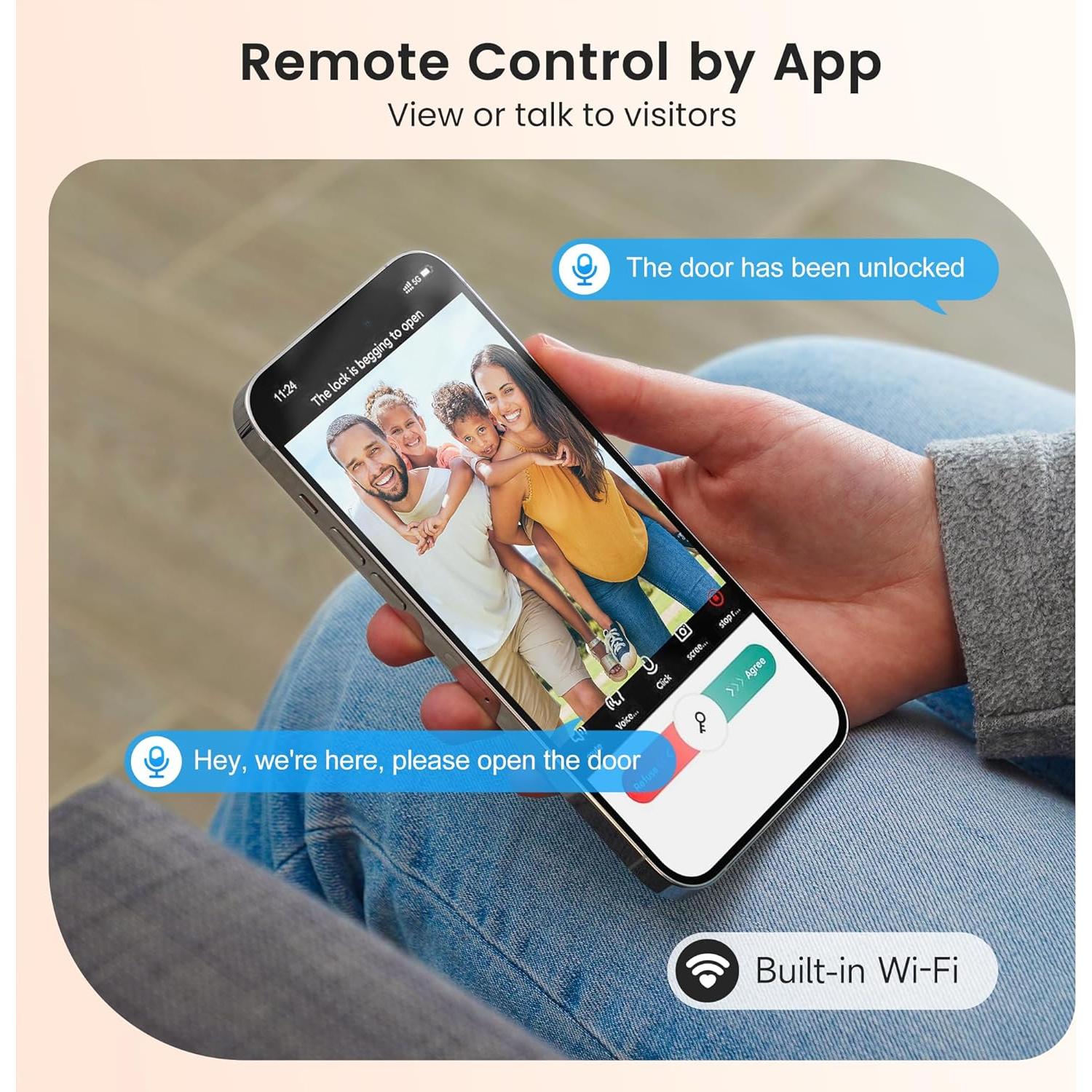 Cerradura Inteligente YHV CA00 Biométrica con Wi-Fi y Teclado