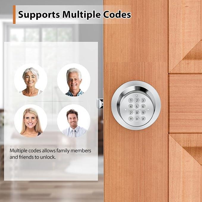 Cerradura Electrónica Sin Llave Signstek YL-99 Níquel Satinado