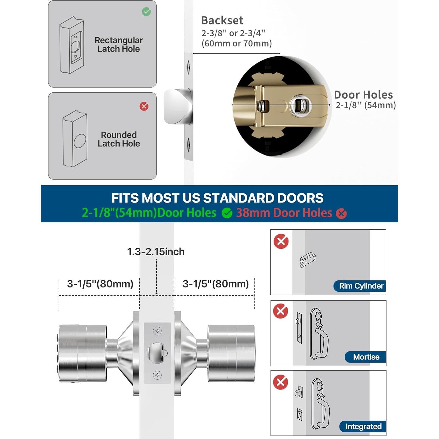 Cerradura Electrónica Sin Llave Signstek YL-99 Níquel Satinado