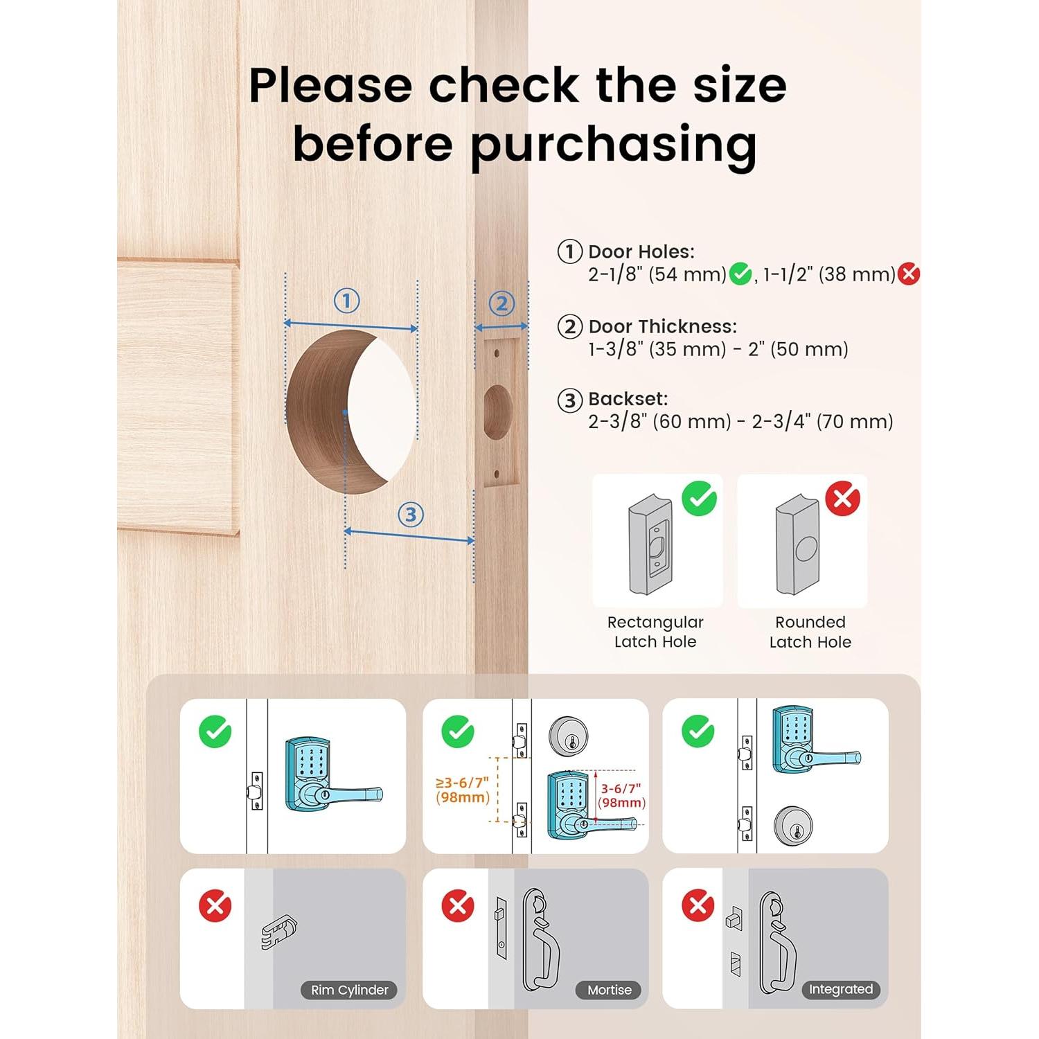 Cerradura Inteligente Hidalife HL-669 Negra Mate con Teclado Táctil