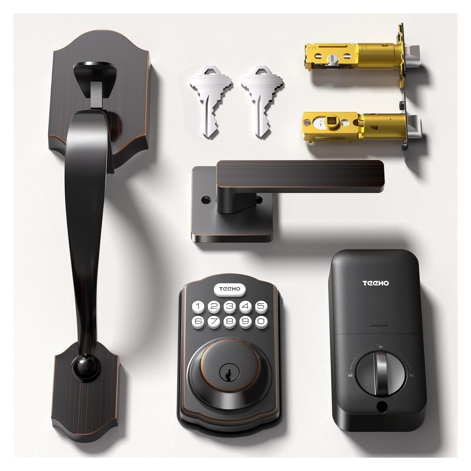 Cerradura de puerta sin llave TEEHO TK001H bronce frotado