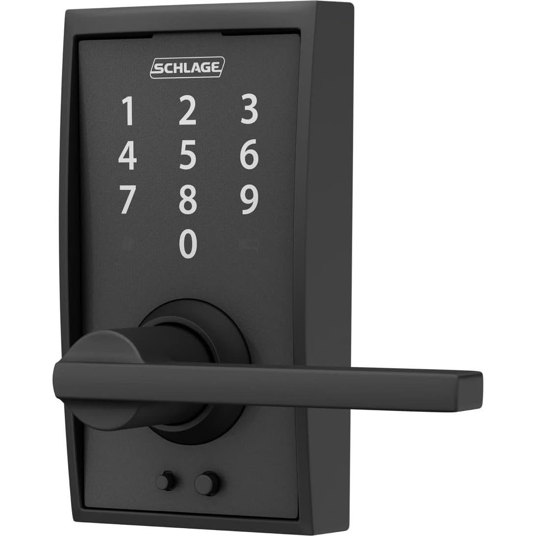 Cerradura Táctil Sin Llave Schlage FE695 CEN 622 Latitude Negro Mate