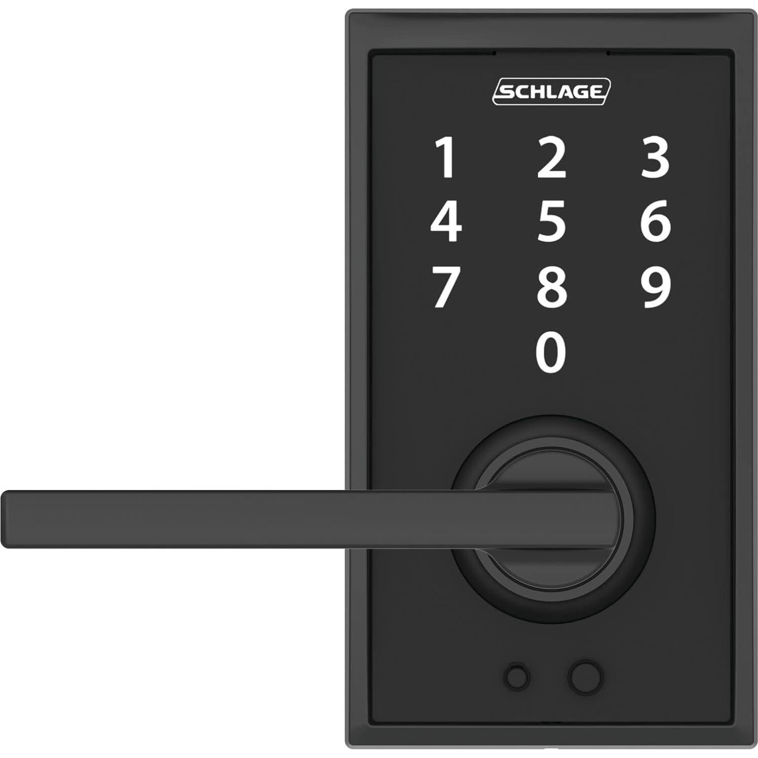 Cerradura Táctil Sin Llave Schlage FE695 CEN 622 Latitude Negro Mate