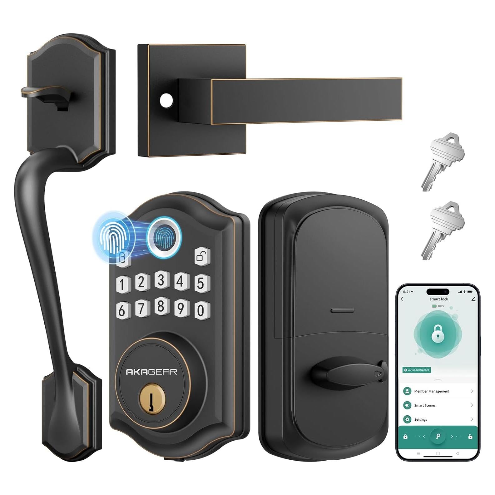 Cerradura Inteligente Biométrica AkaGear DS10 Pro con APP