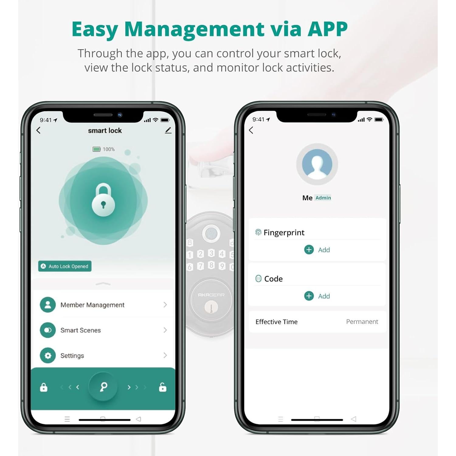Cerradura Inteligente Biométrica AkaGear DS10 Pro con APP