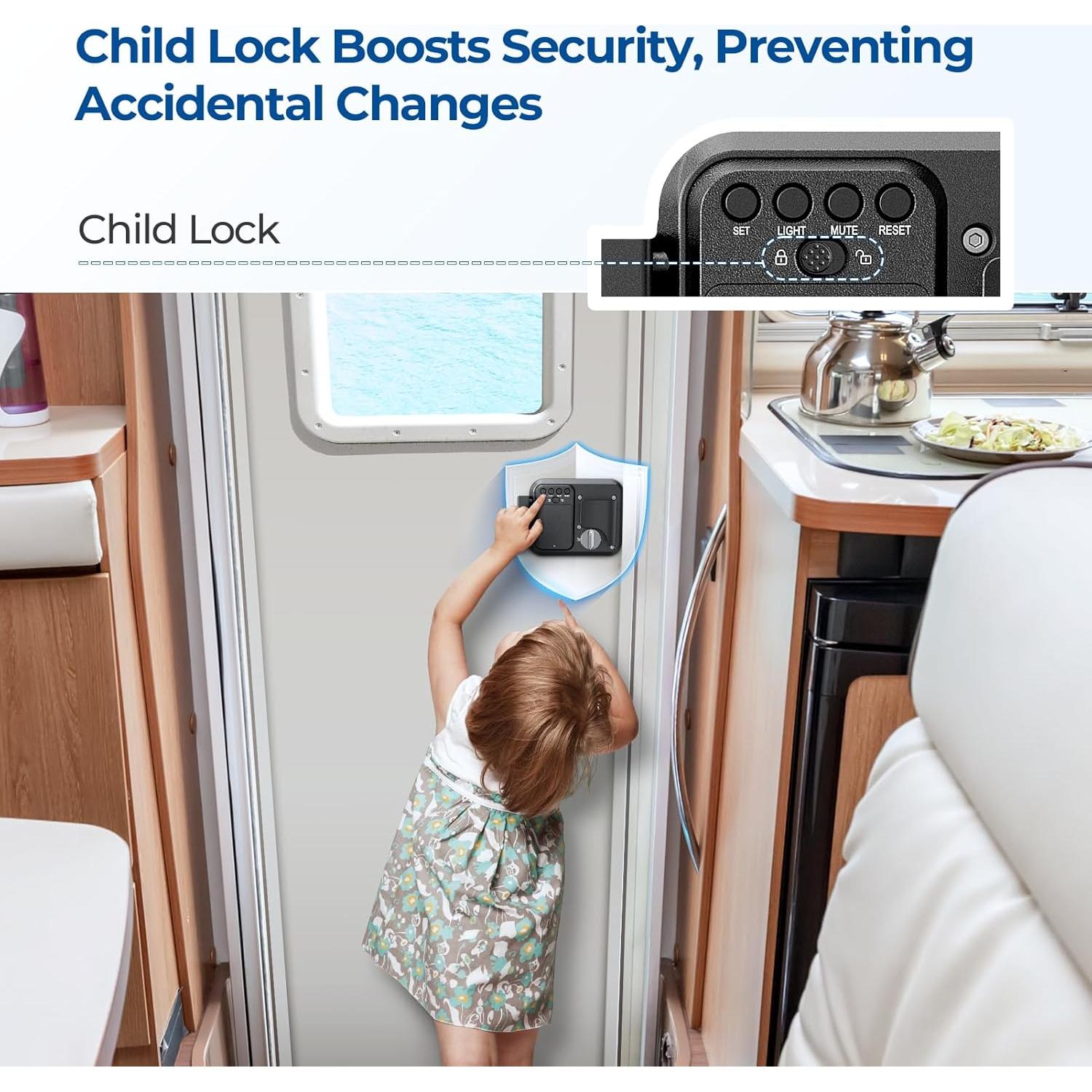 Cerradura de Puerta de RV ONNAIS Pro con Teclado y Control Remoto