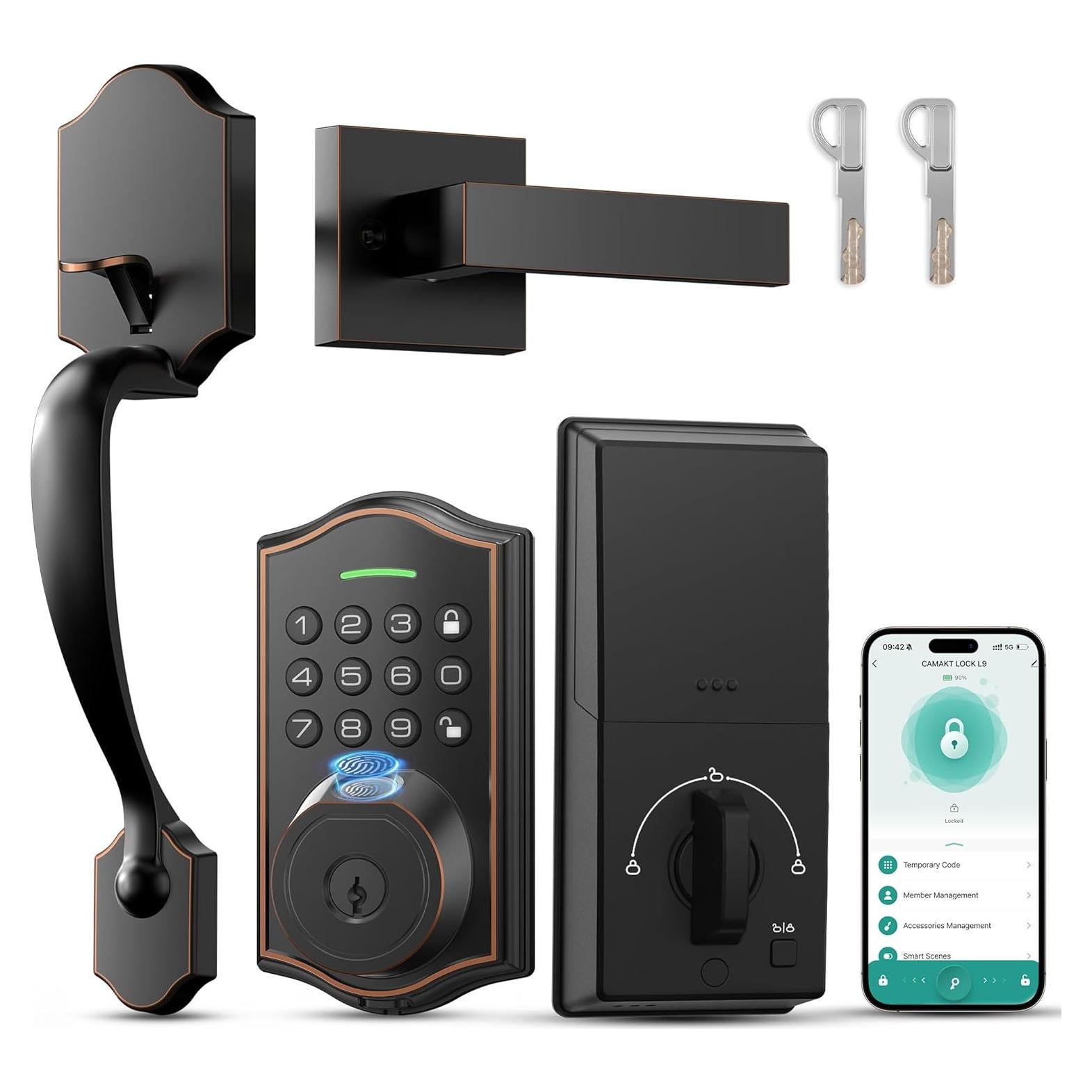 Cerradura inteligente POWIFY PO-DS05-GT1 con huella dactilar