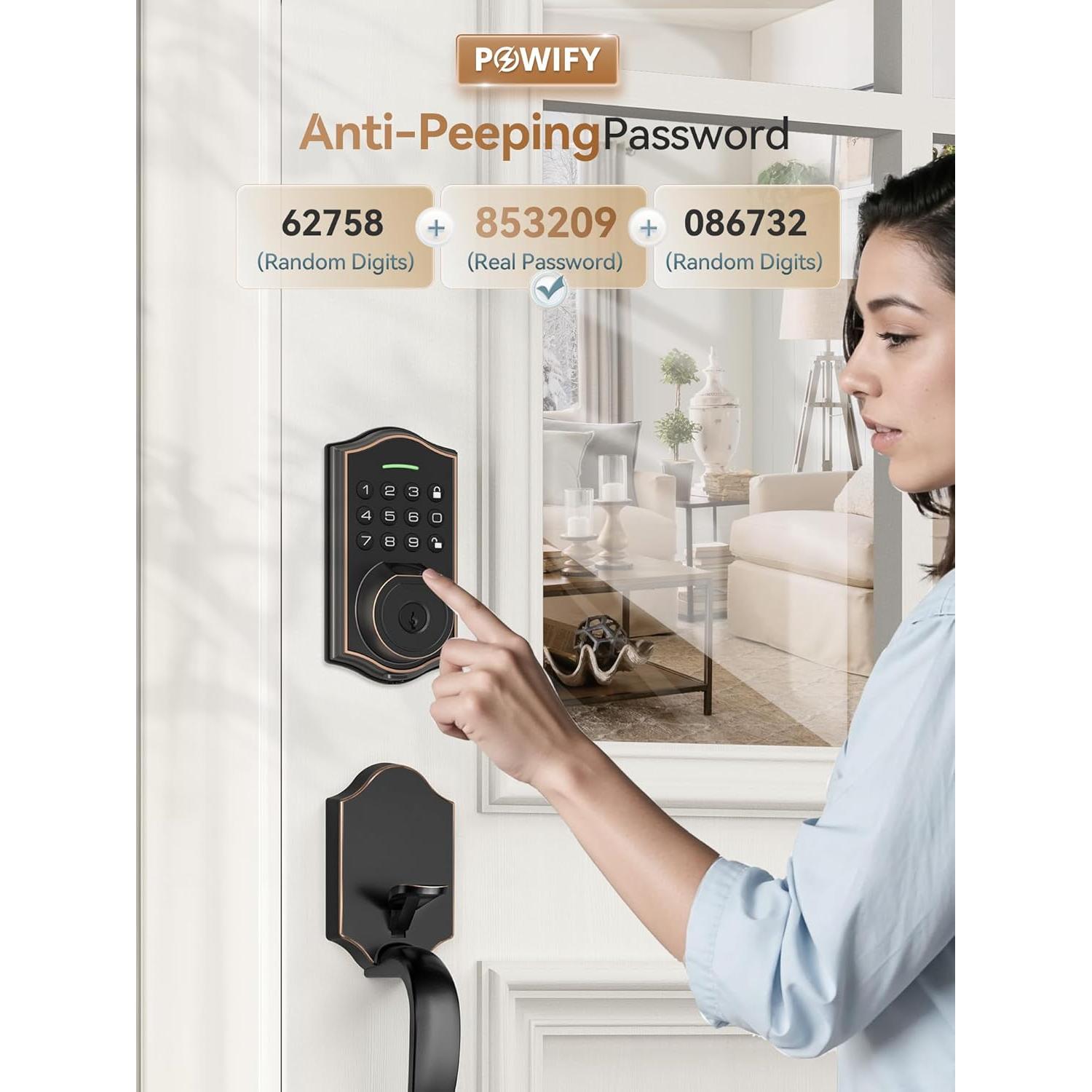 Cerradura inteligente POWIFY PO-DS05-GT1 con huella dactilar