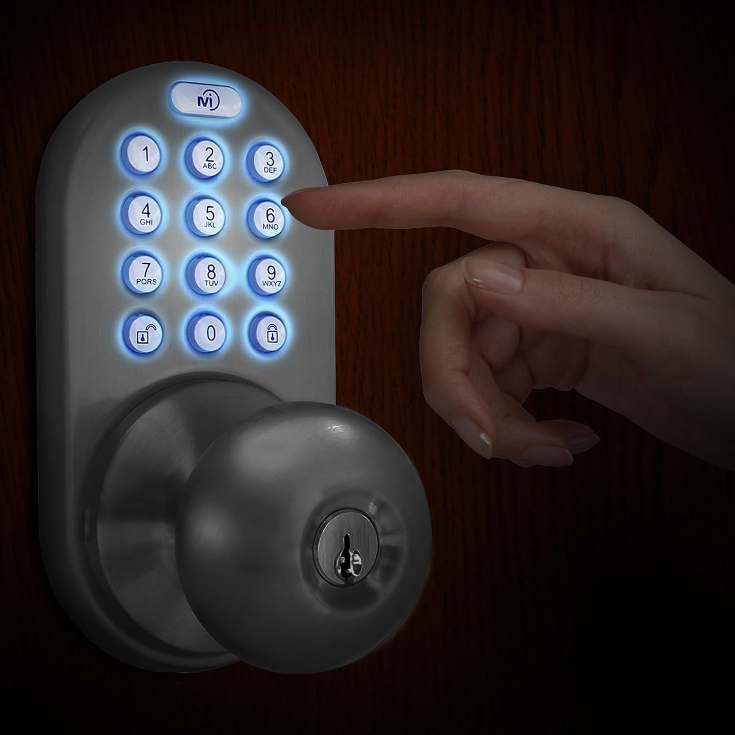 Cerradura Electrónica Sin Llave MiLocks DKK-02SN Niquel Satinado