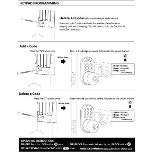 Cerradura Electrónica Sin Llave MiLocks DKK-02SN Niquel Satinado