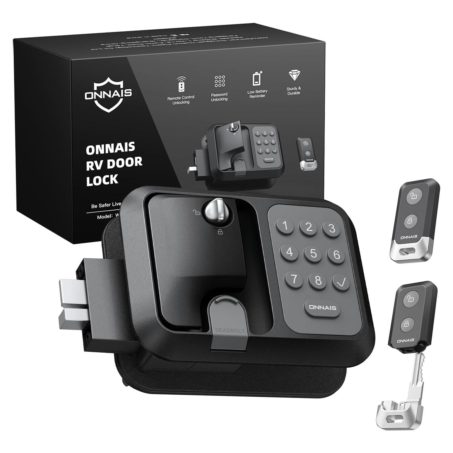 Cerradura de puerta sin llave ONNAIS para RV con control remoto