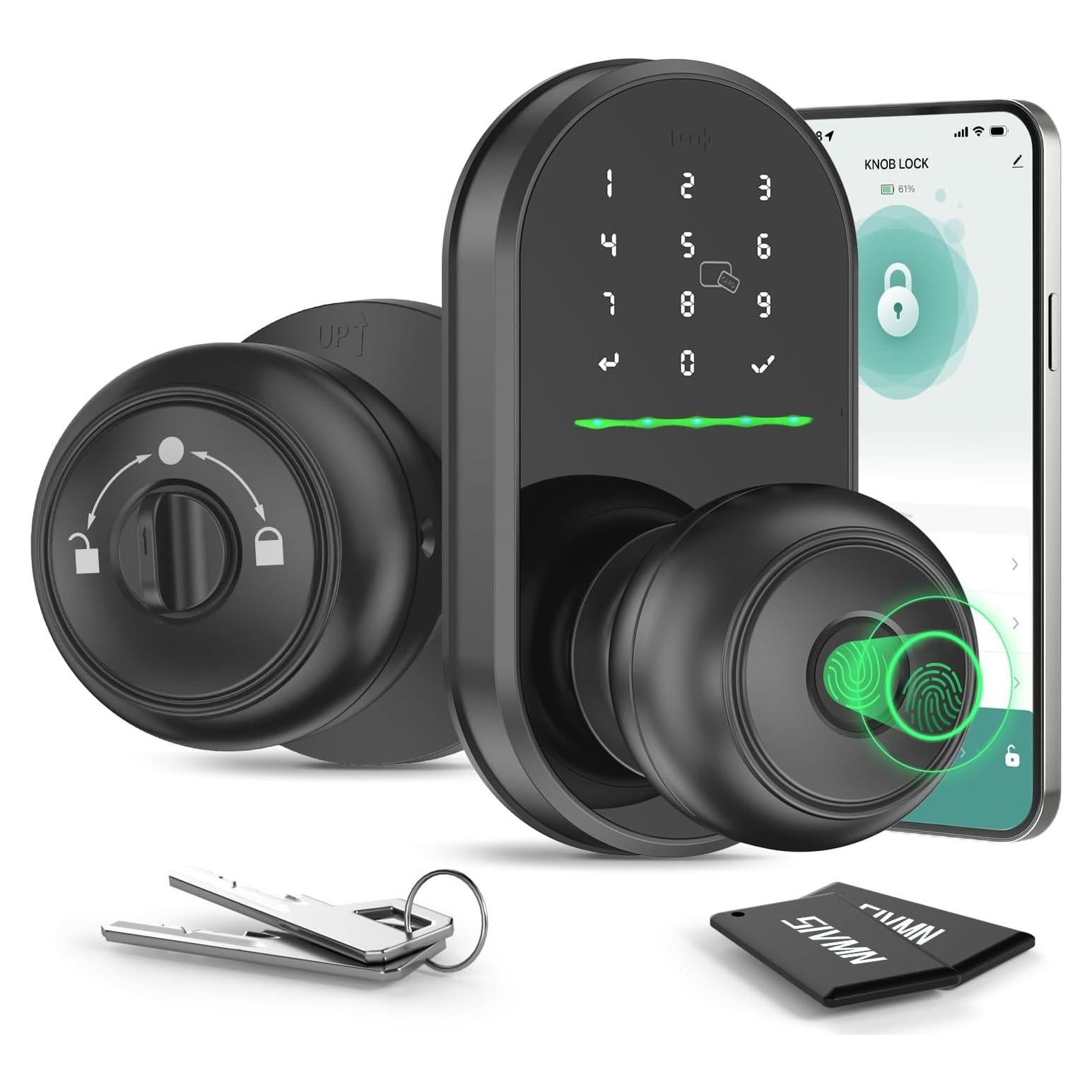 Cerradura Inteligente Sivmn MS-10C con Teclado y Huella Dactilar