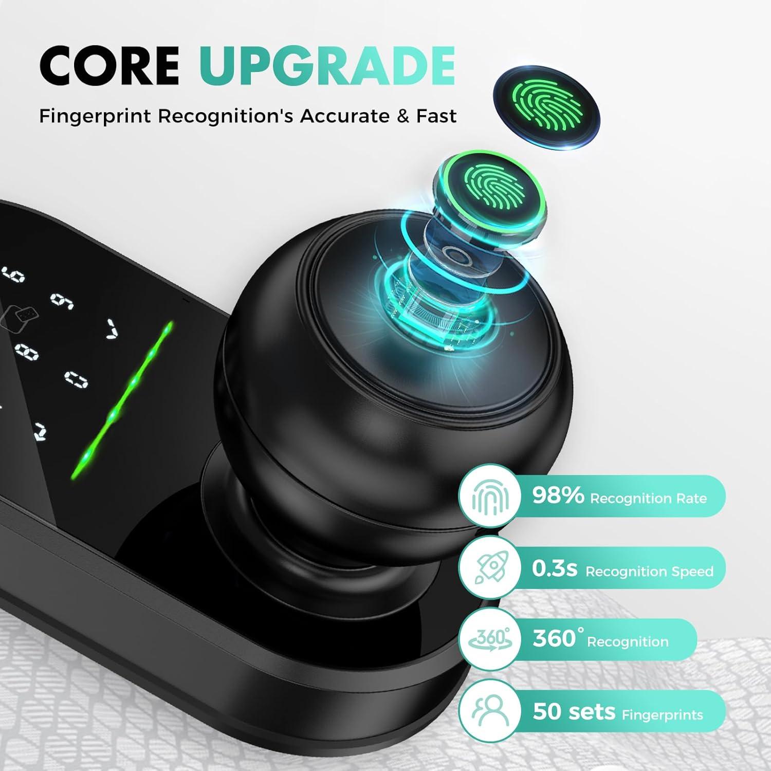 Cerradura Inteligente Sivmn MS-10C con Teclado y Huella Dactilar