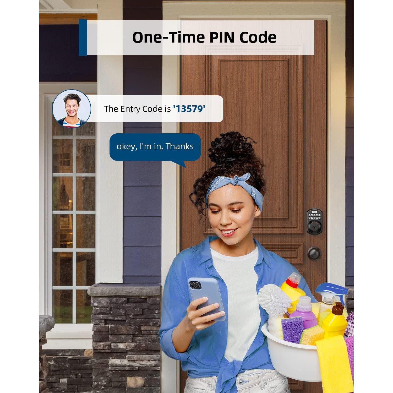 Cerradura Electrónica TEEHO TE001K con Teclado y Manijas