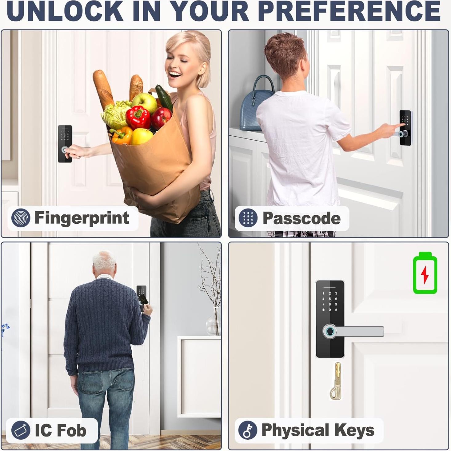 Cerradura Inteligente VIGOPKA con Huella Dactilar y Teclado