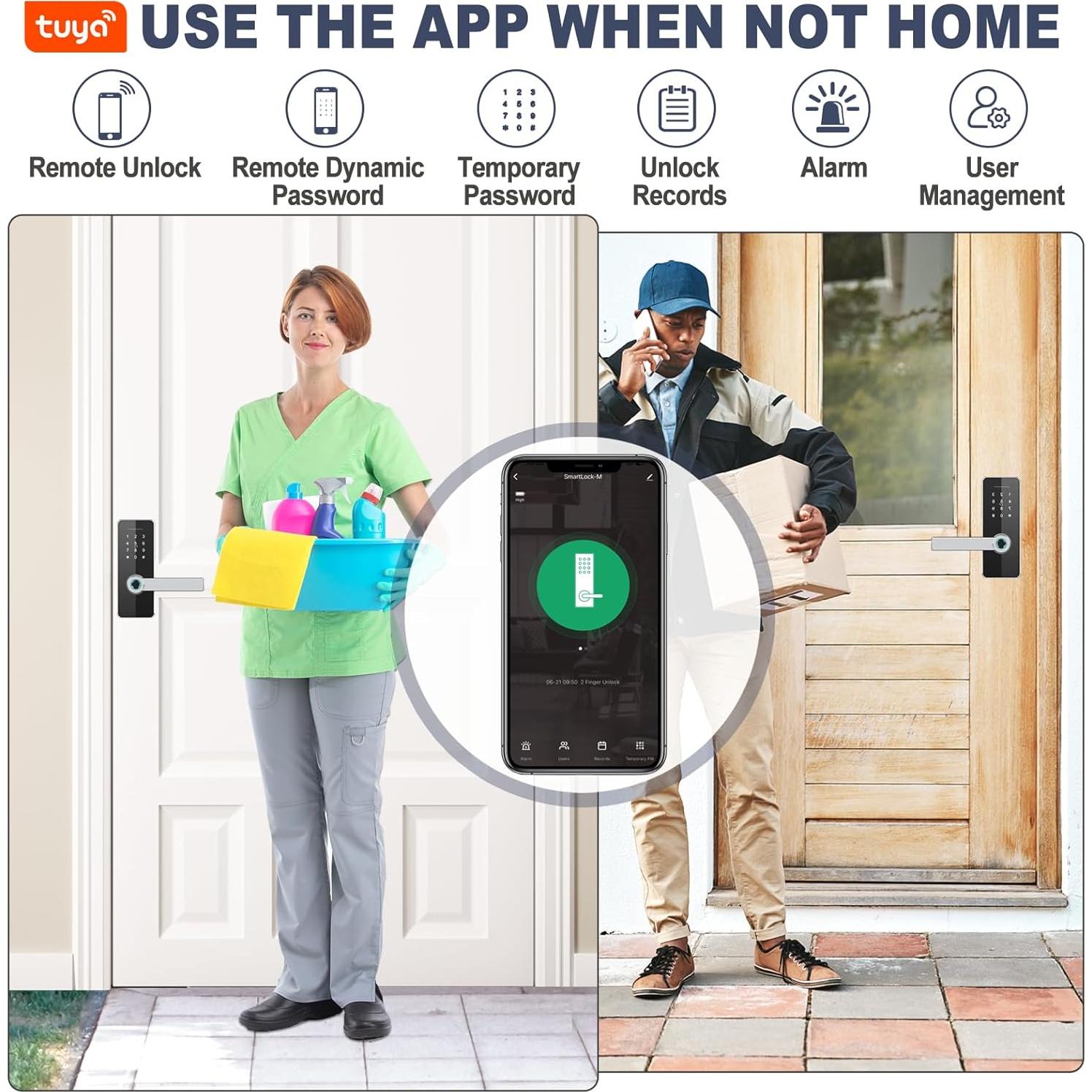 Cerradura Inteligente VIGOPKA con Huella Dactilar y Teclado