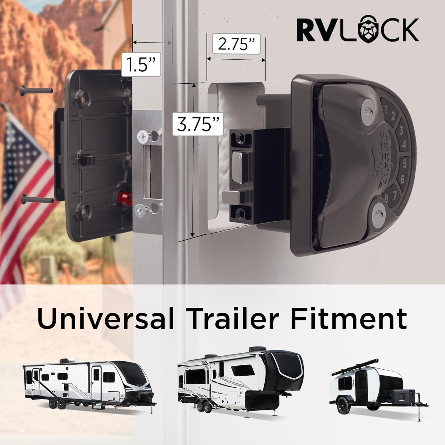 Cerradura de Puerta RVLock V4 Sin Llave con Control Remoto