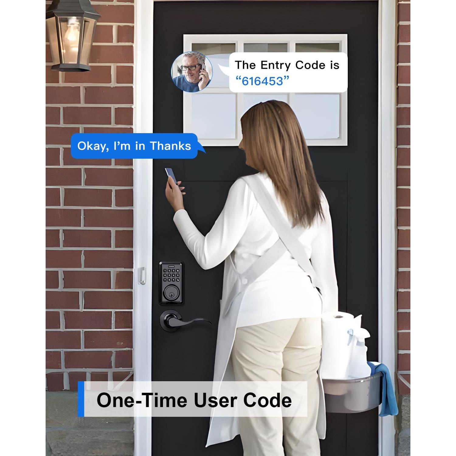 Cerradura Electrónica Sin Llave ApeStellar AS-DL01 - Teclado, 2 Manijas, Bloqueo Automático