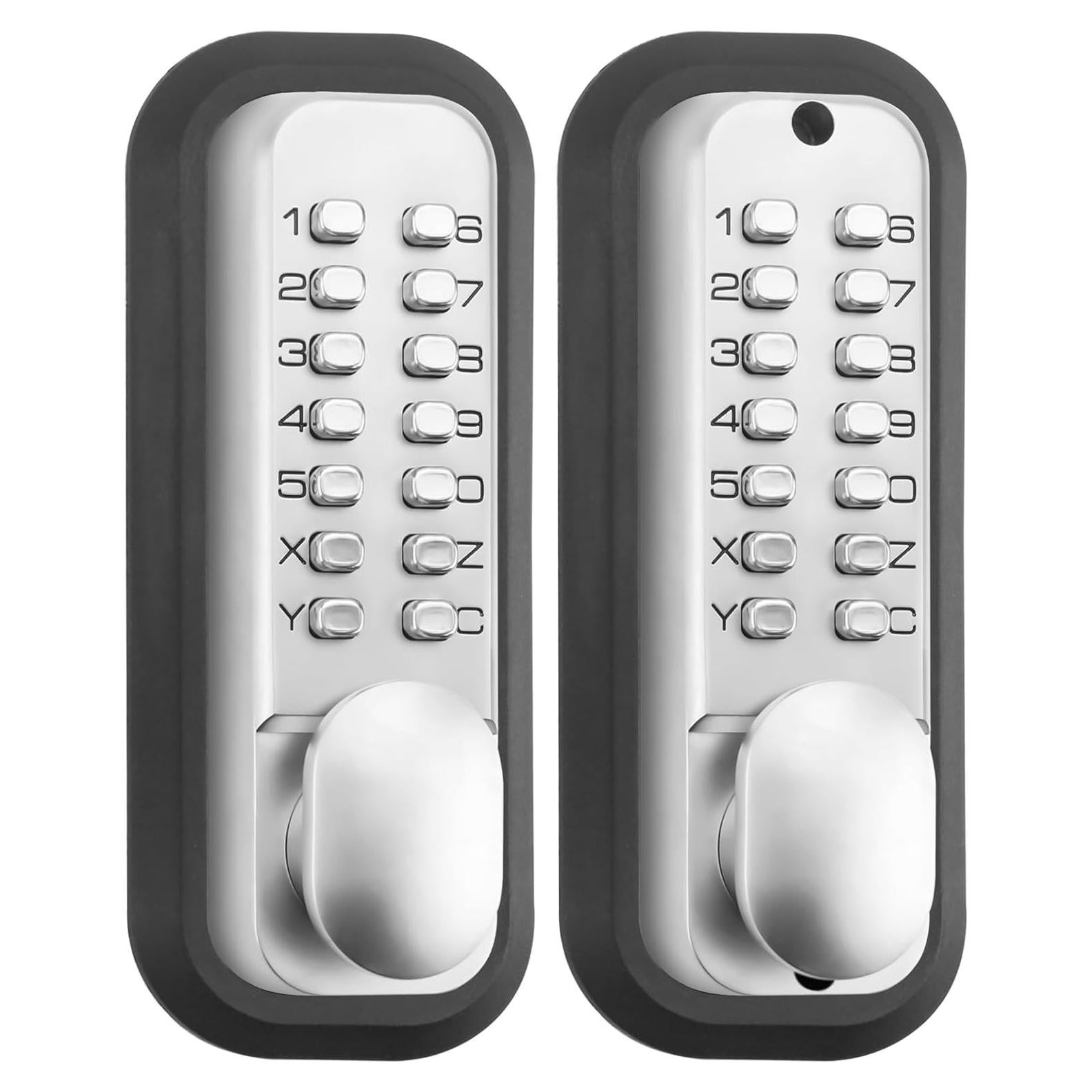 Cerradura de Entrada Sin Llave Mecánica ANNFUZ Cromo Perla