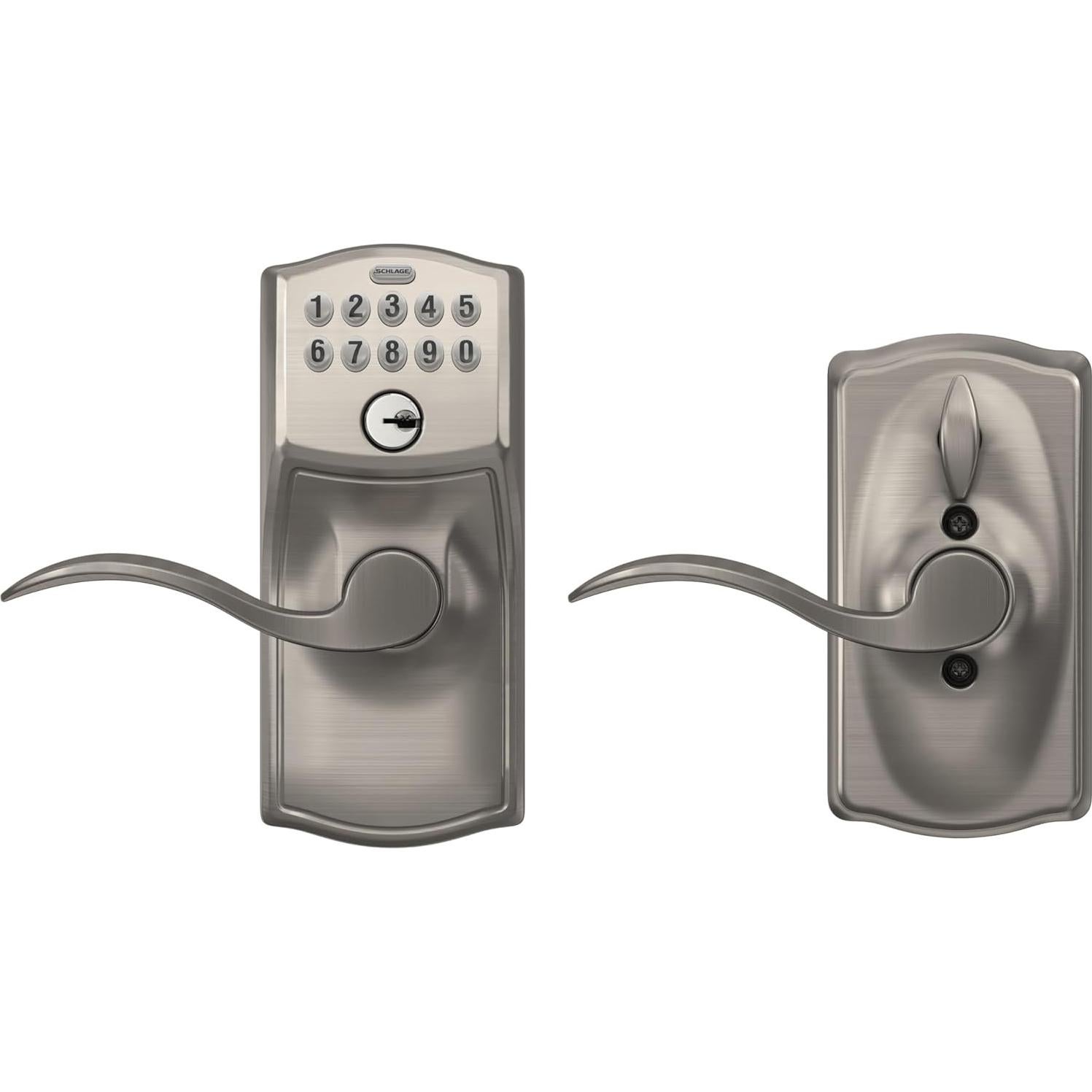 Cerradura de Puerta Schlage FE595VCAM619ACC Teclado Satinado