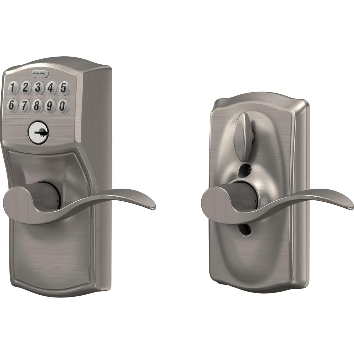 Cerradura de Puerta Schlage FE595VCAM619ACC Teclado Satinado