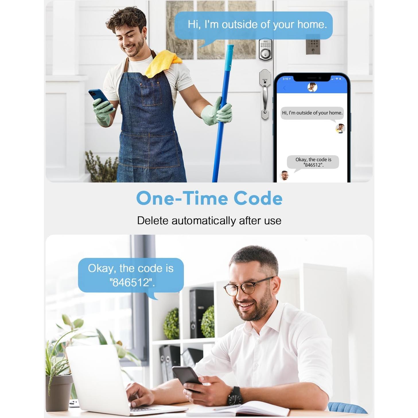 Cerradura Electrónica Revolo RE001 con Teclado y Manija - Níquel Satinado