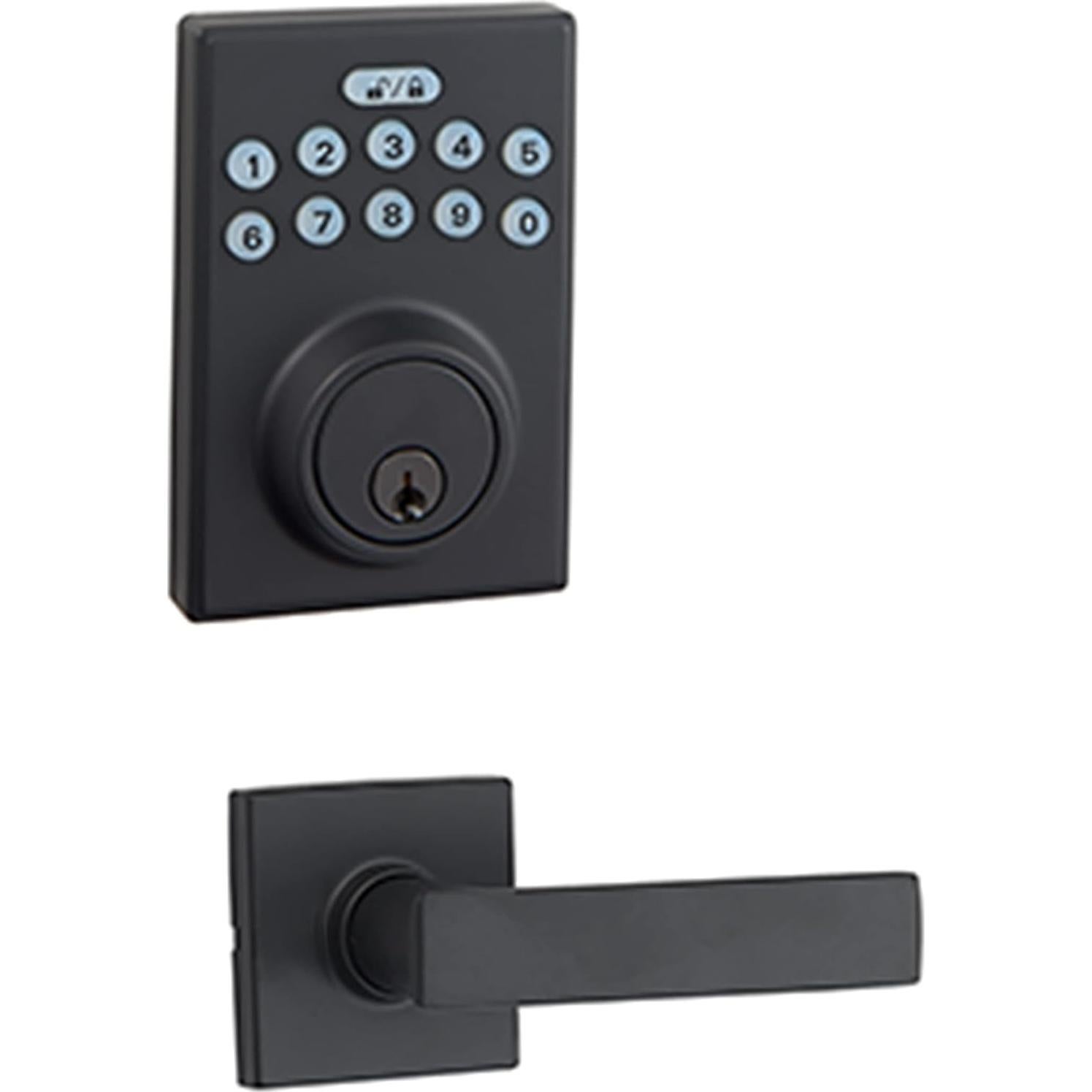 Cerradura Electrónica Amazon Basics con Teclado - Negro Mate