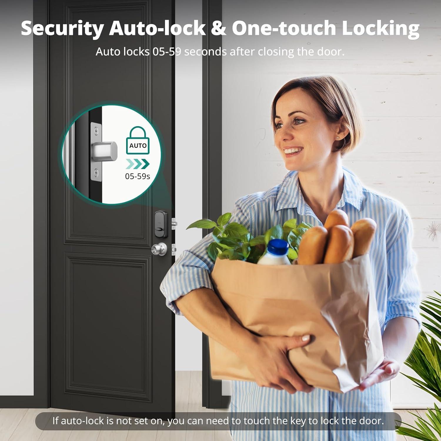 Cerradura Inteligente de Huella Dactilar AkaGear DS10 Niquel