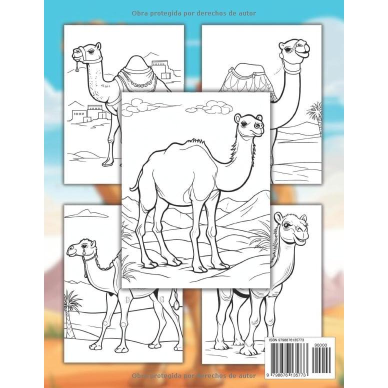 Camello Libro De Colorear Para Niños: +40 Dibujos Divertidos Y Fáciles De Lindos Camello Para Colorear Para Niños, Niños Y Niñas Que Aman Los ... Para Aliviar El Estrés (Spanish Edition)