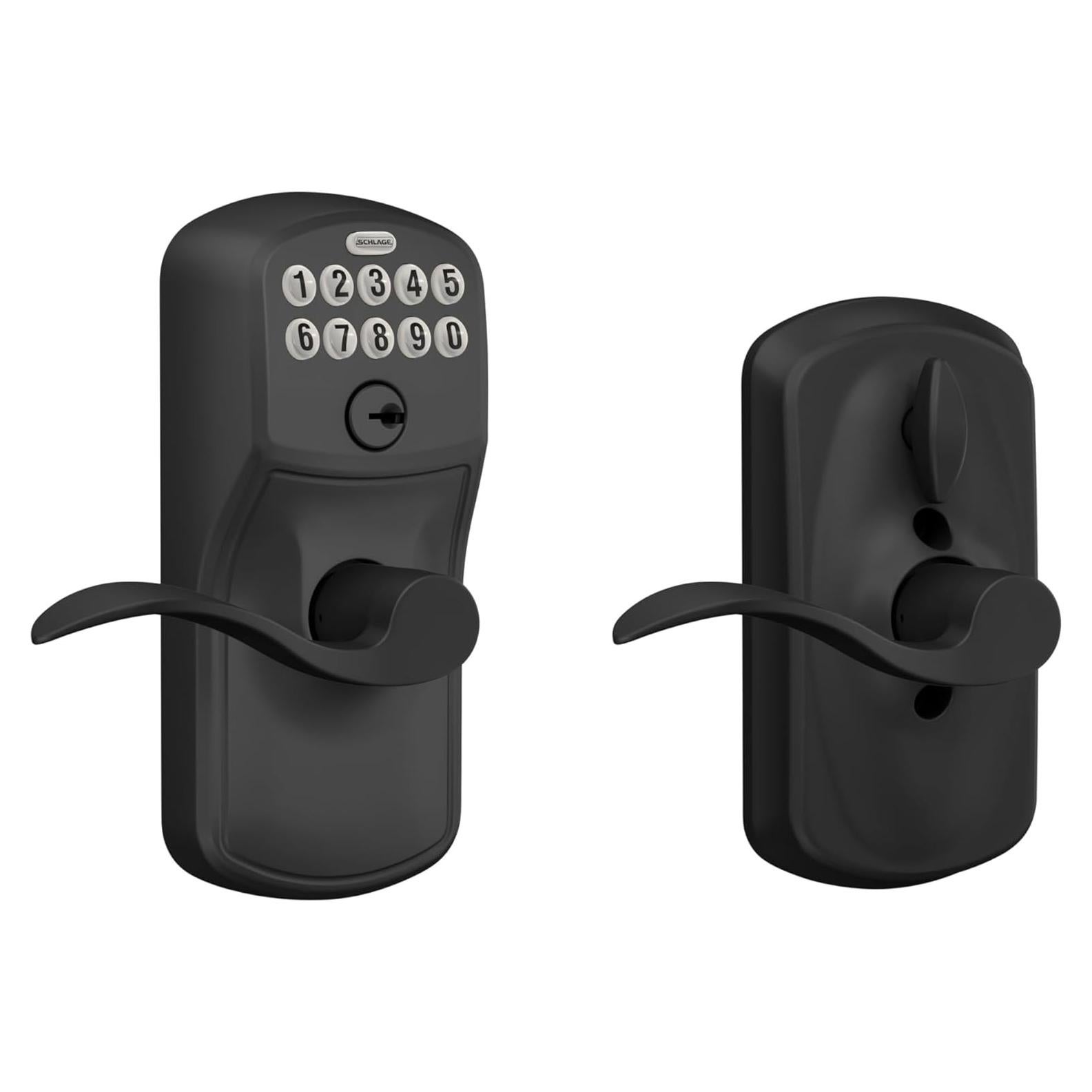 Cerradura Electrónica Schlage FE595 Plymouth Mate Negro