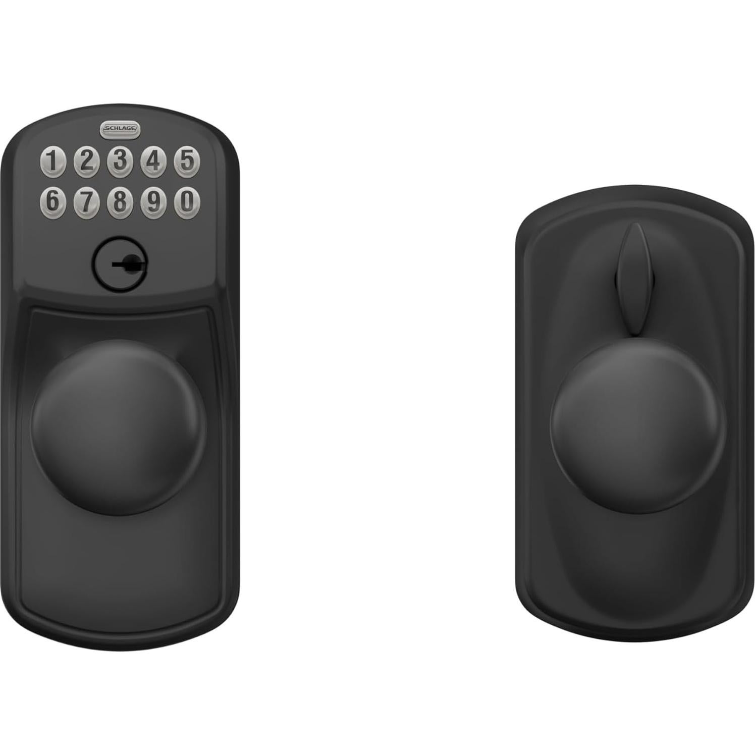 Cerradura Electrónica Schlage FE595 Plymouth Mate Negro