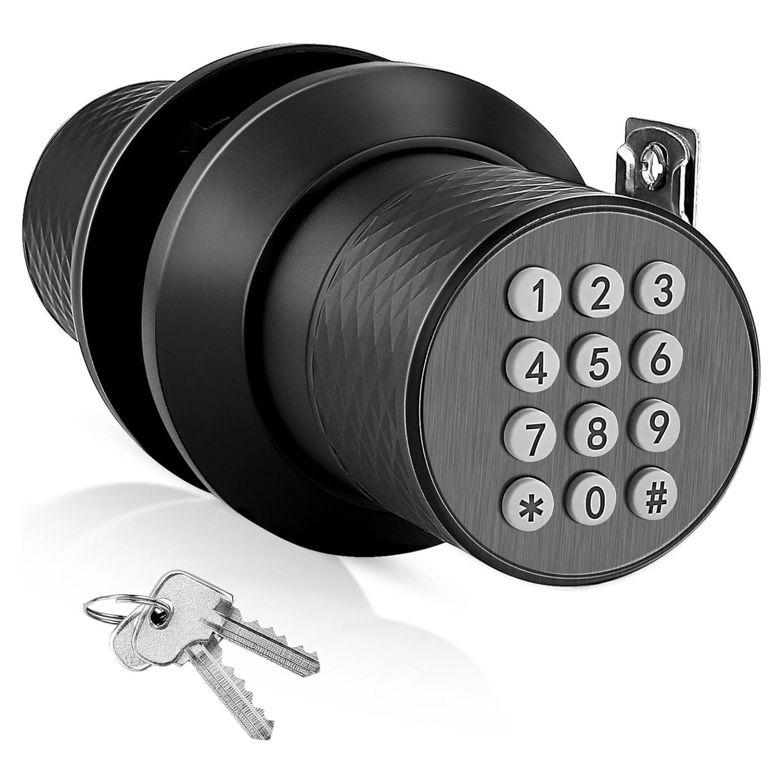 Cerradura Digital FITNATE Manija de Puerta con Teclado Negra