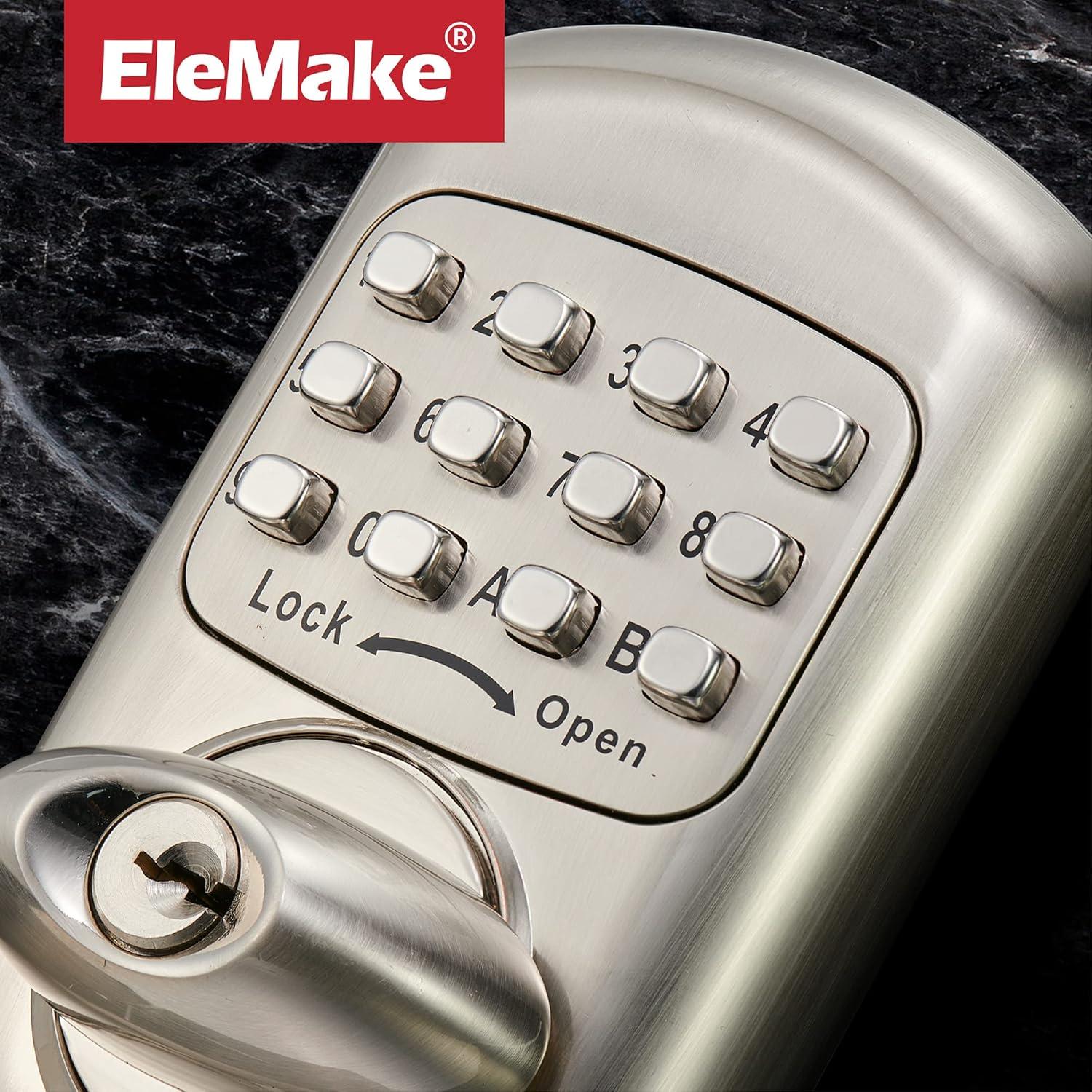 Cerradura de Puerta Bravex Sin Llave Mecánica Zinc Plata