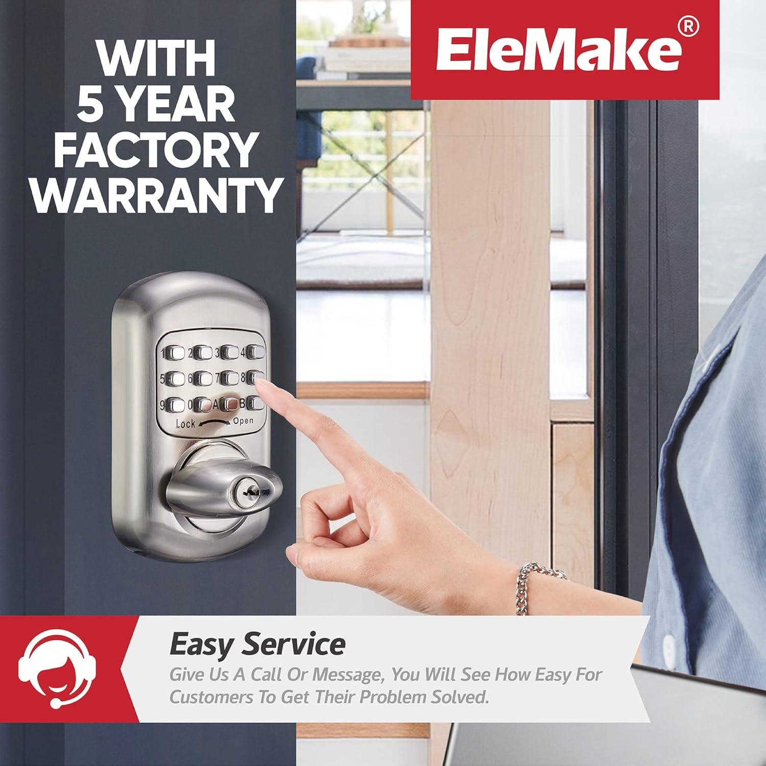 Cerradura de Puerta Bravex Sin Llave Mecánica Zinc Plata