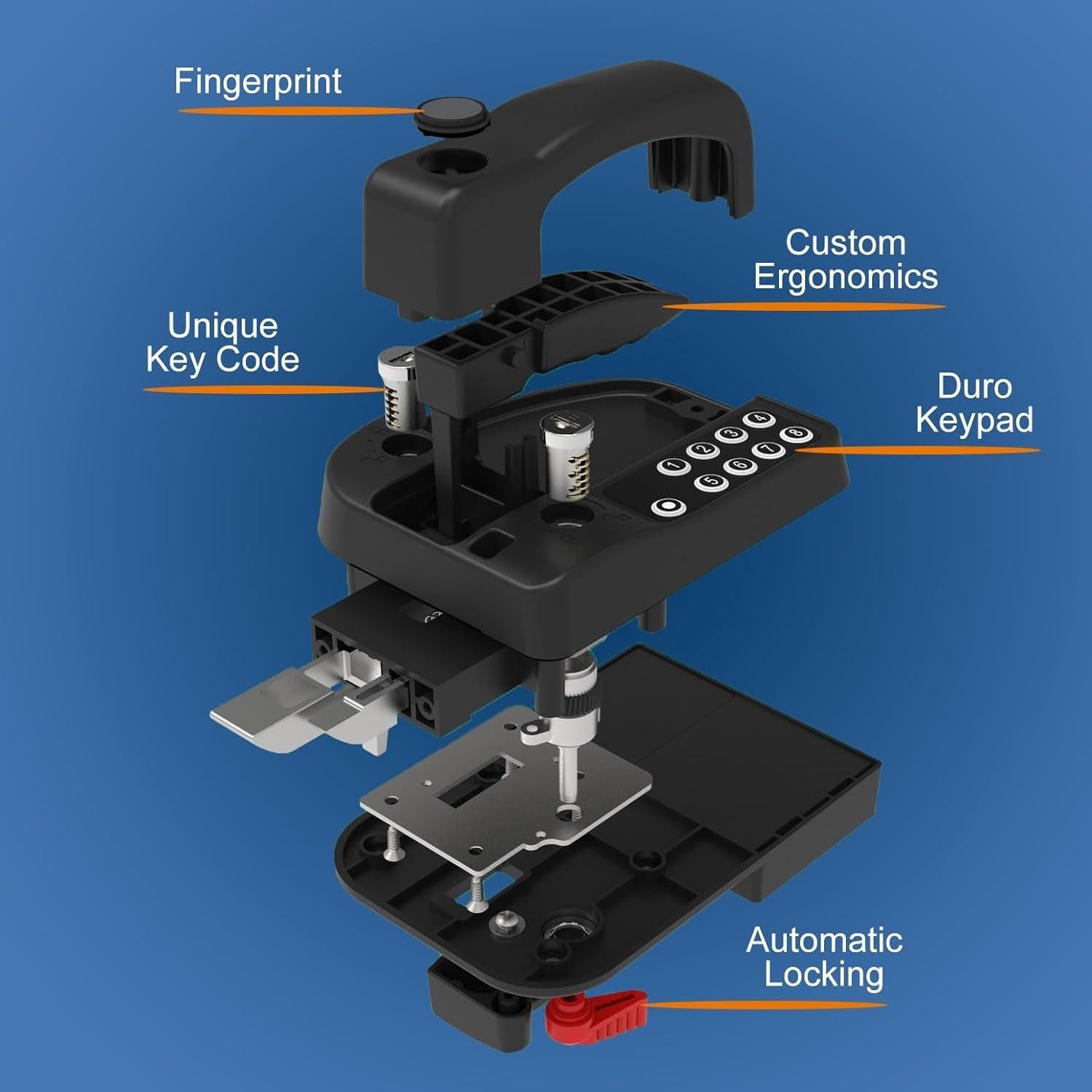 Cerradura de Puerta RV Master Mejorada con Huella Digital y Código