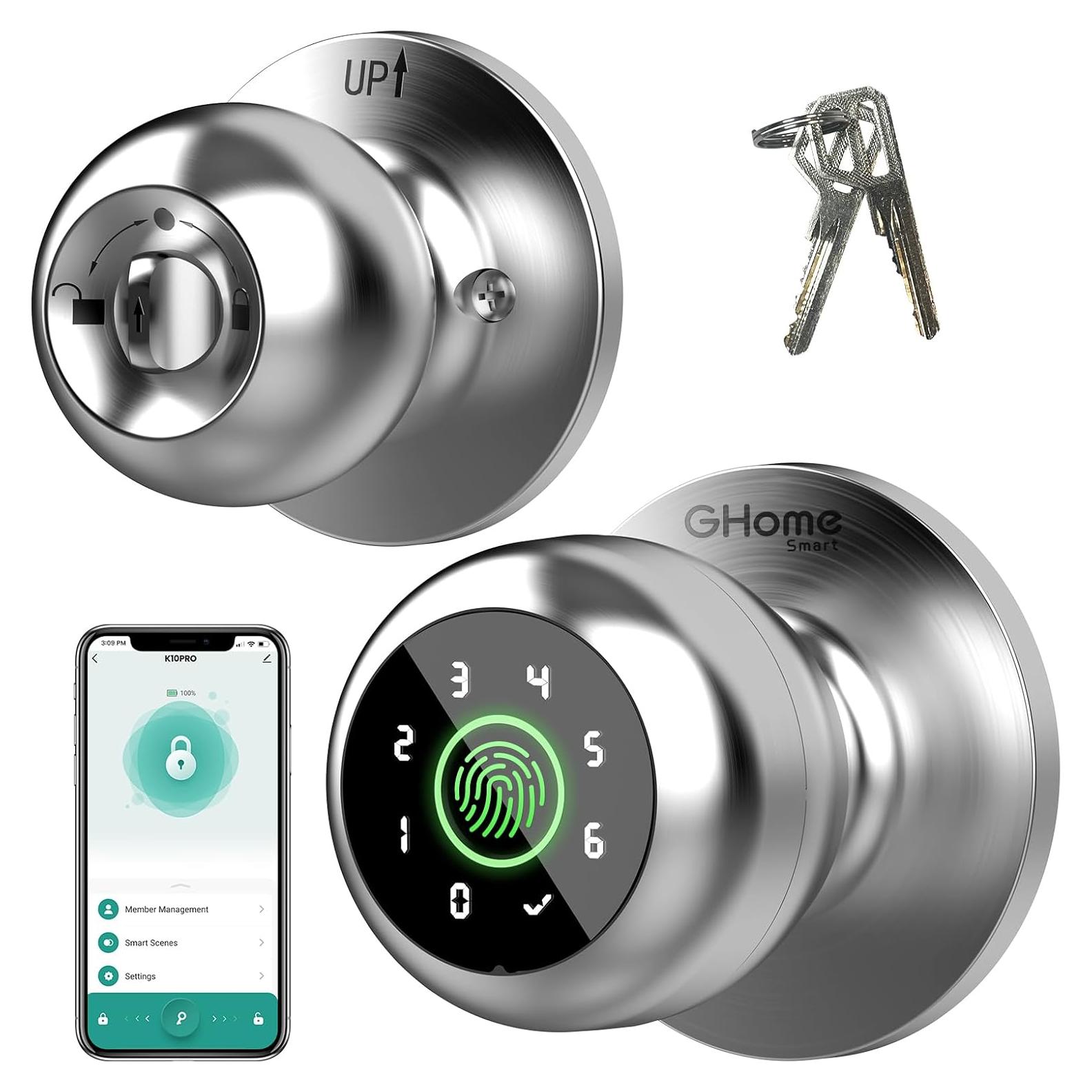 Cerradura Inteligente GHome Smart con Huella Dactilar y Teclado