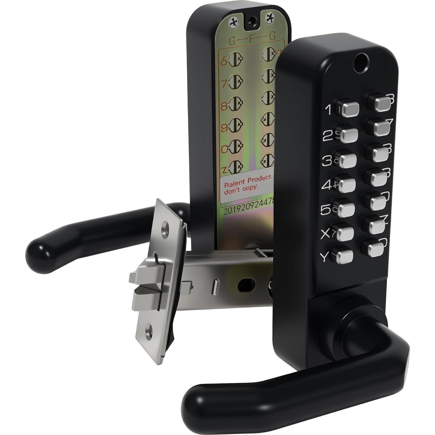 Cerradura de Puerta Sin Llave WQV Doble Cara Teclado Mecánico