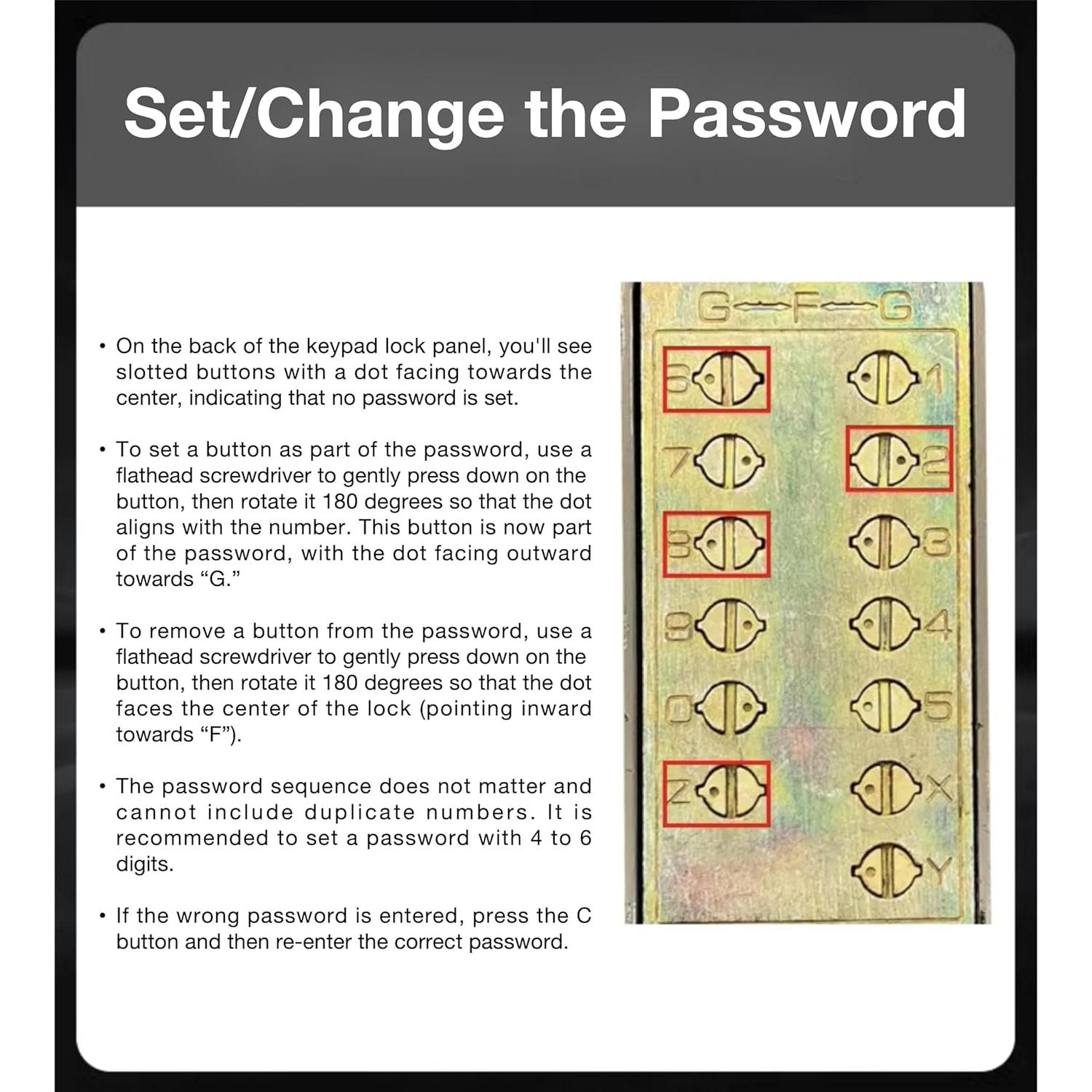 Cerradura de Puerta Sin Llave WQV Doble Cara Teclado Mecánico