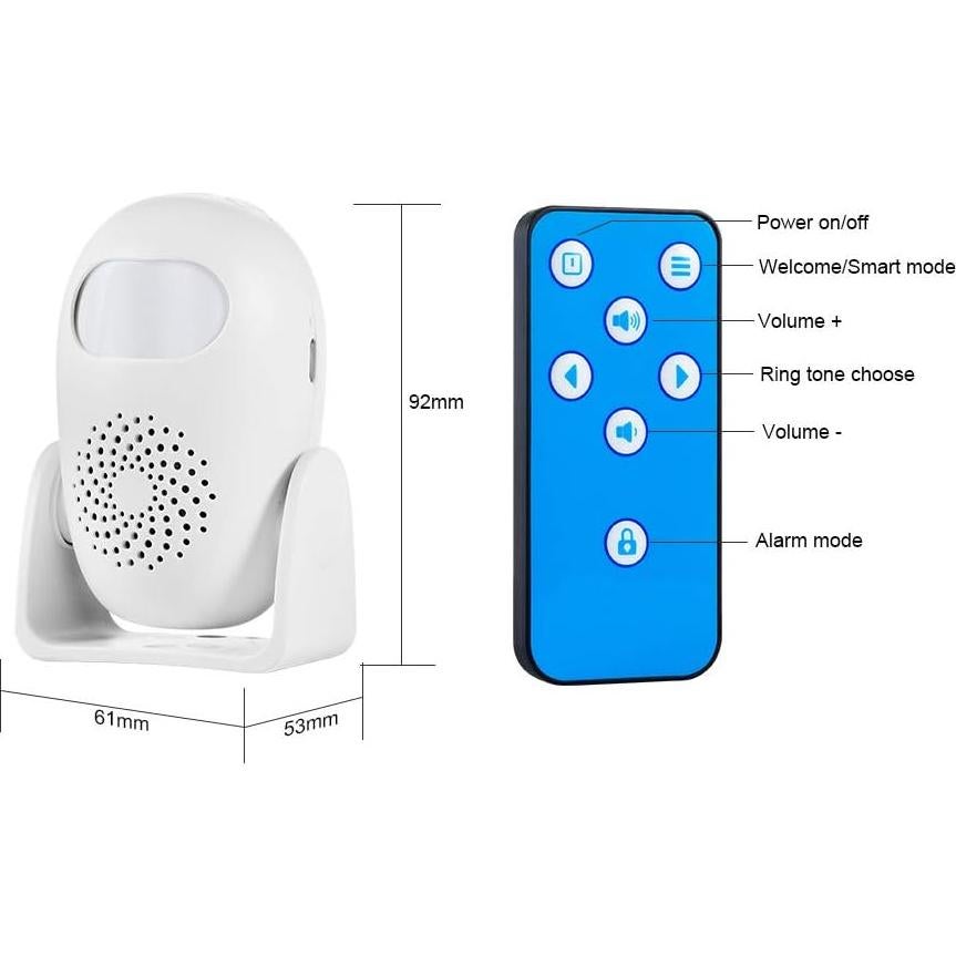 Detector de Movimiento TOWODE con Control Remoto 110dB