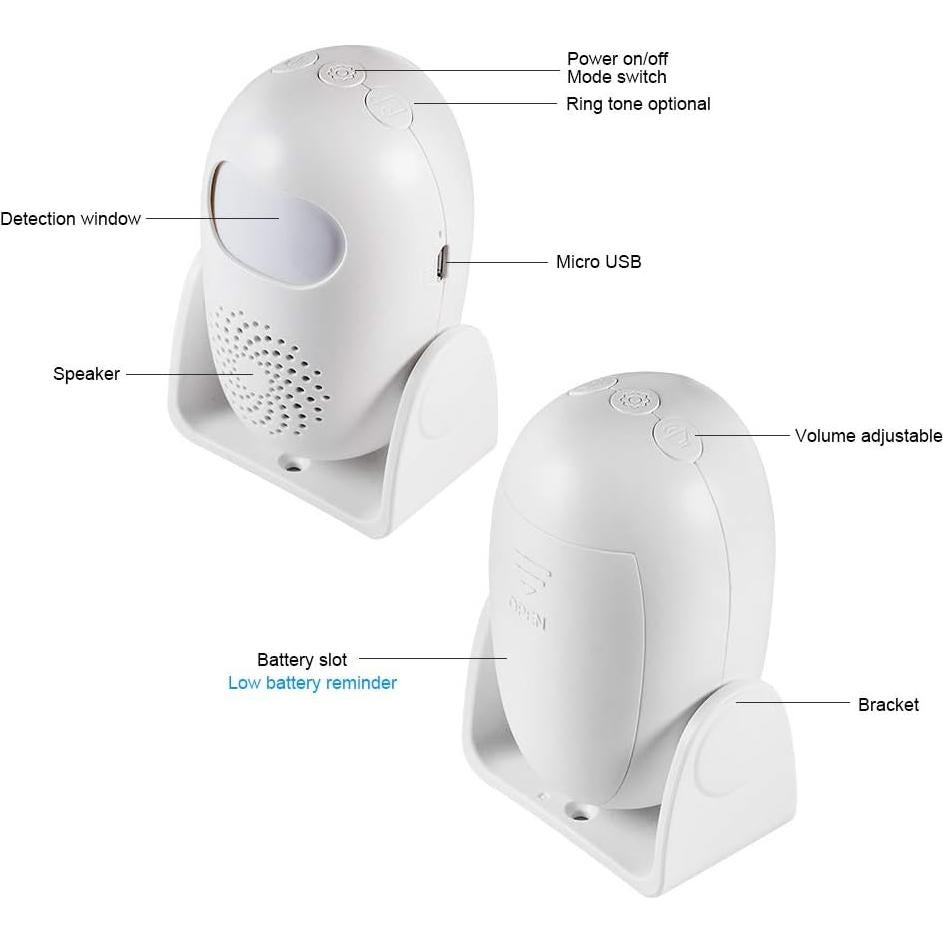 Detector de Movimiento TOWODE con Control Remoto 110dB