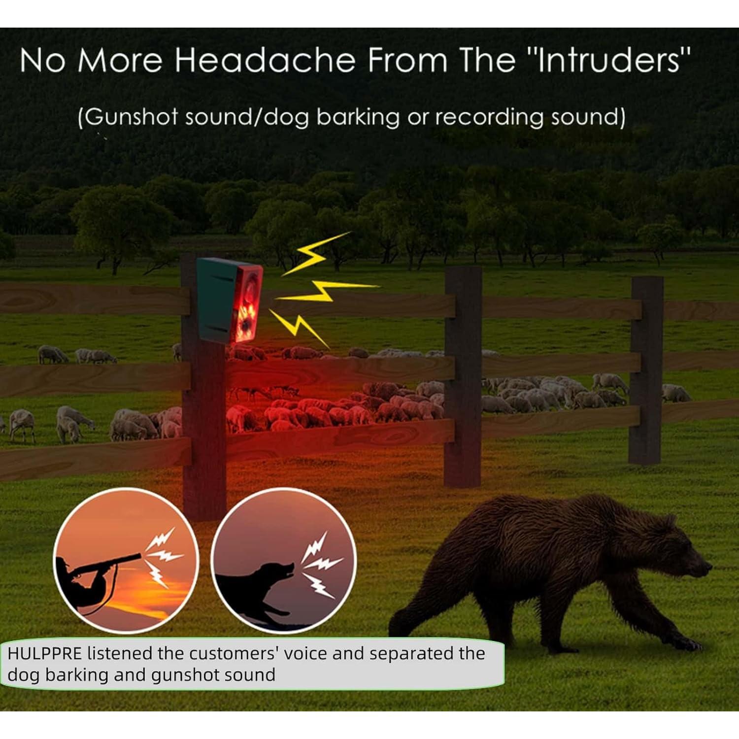 Alarma Solar de Movimiento HULPPRE con Sonido Personalizable 130dB