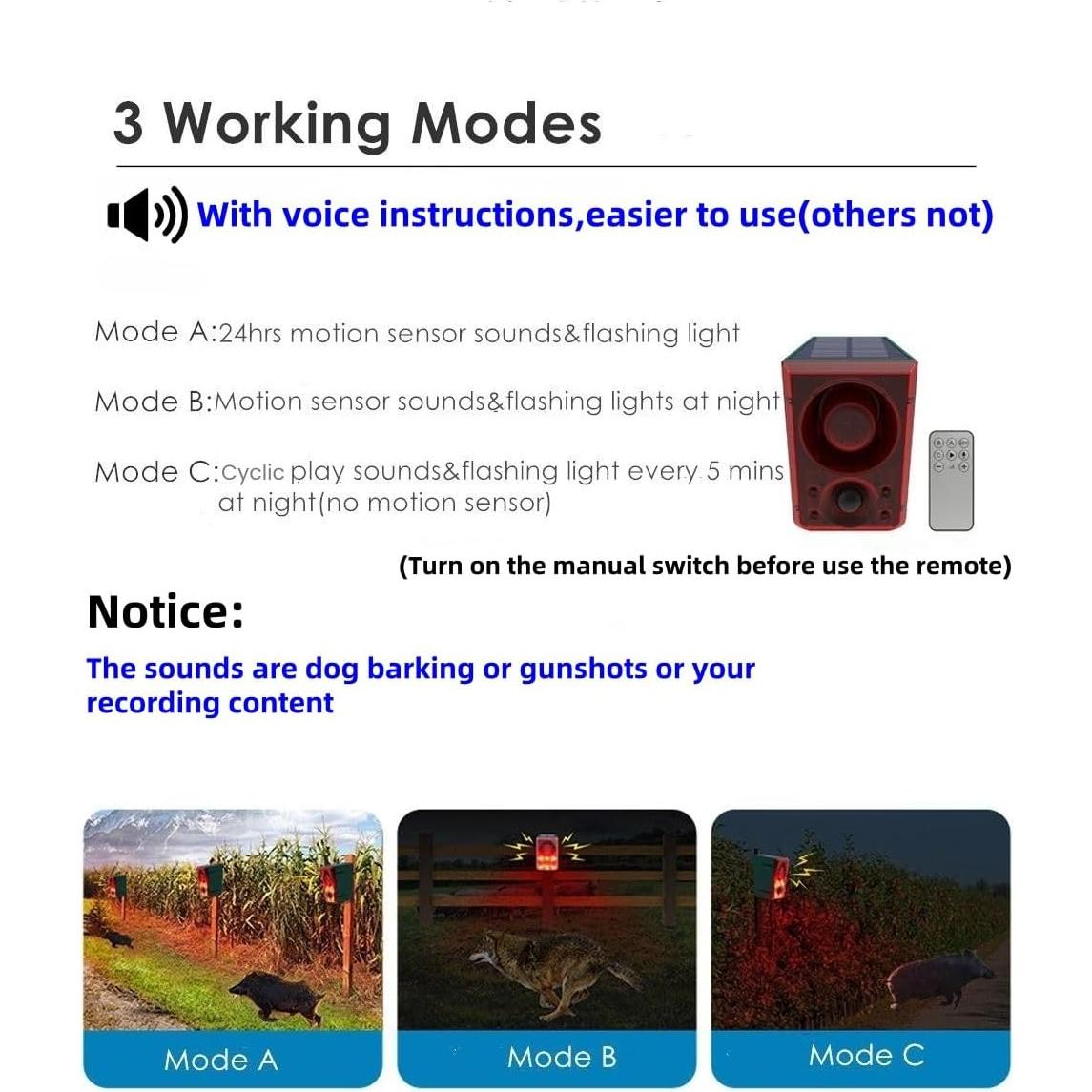 Alarma Solar de Movimiento HULPPRE con Sonido Personalizable 130dB