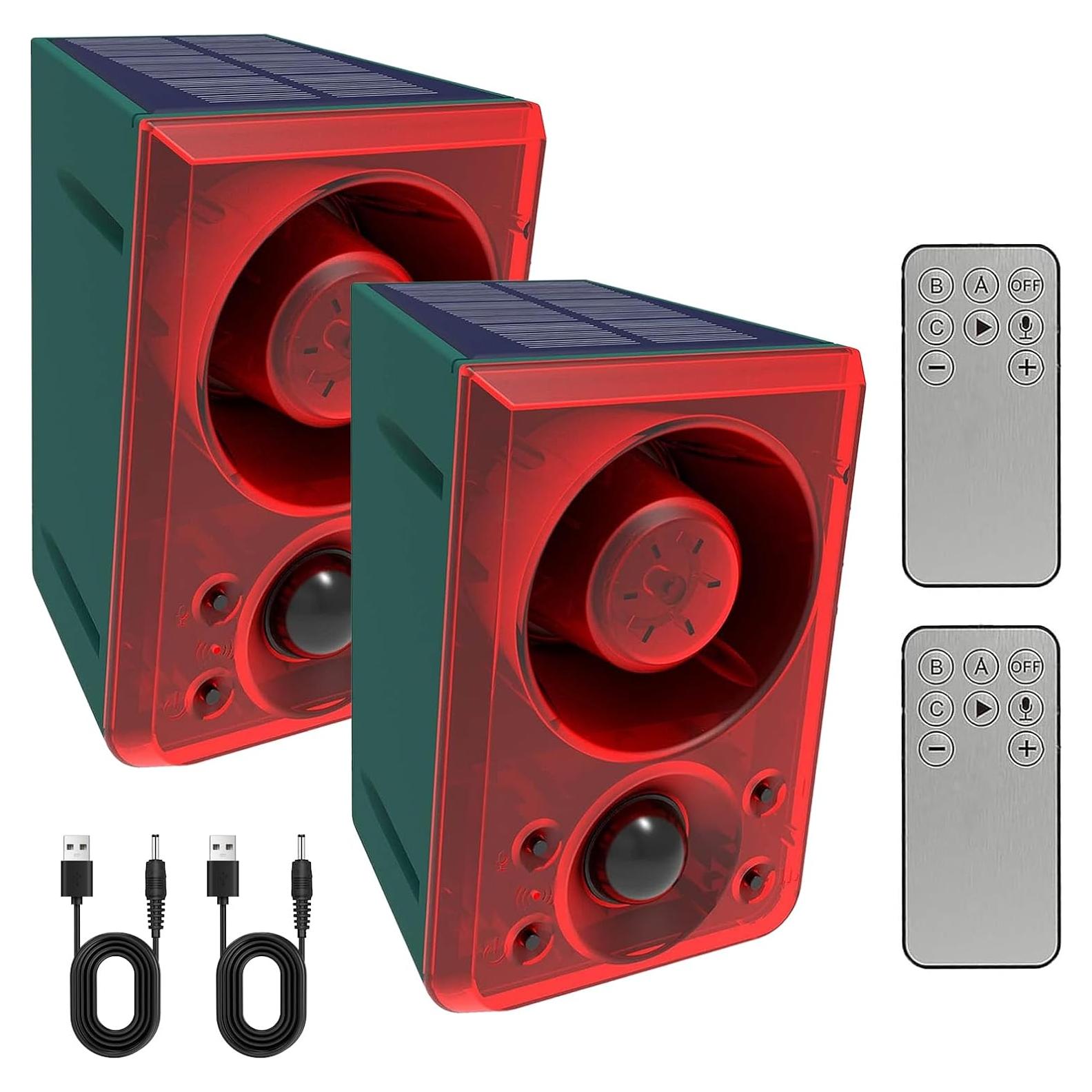 Alarma Solar de Movimiento ChunHee 130db 2pack para Exterior