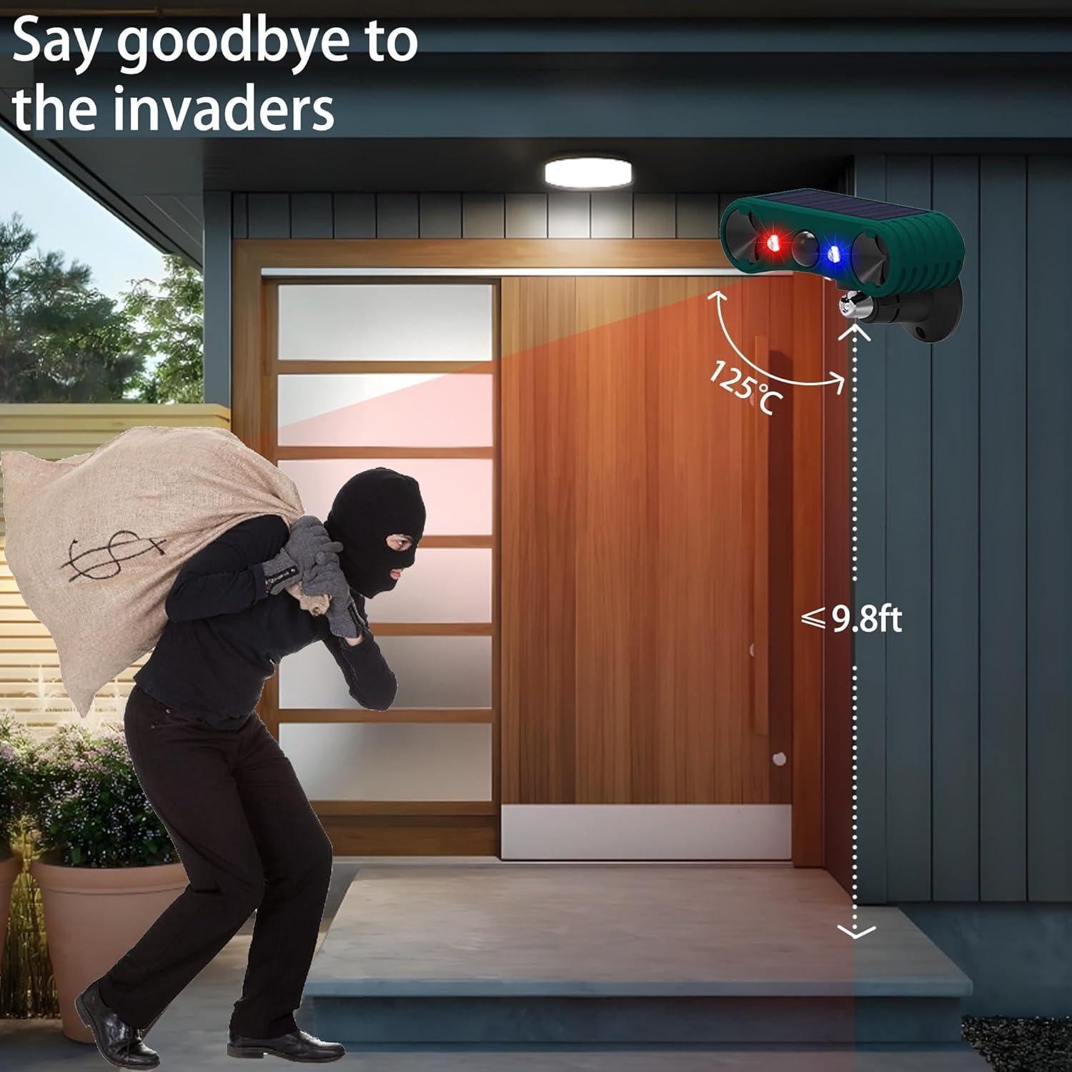 Alarma Solar de Movimiento QXMH 129dB para Exteriores