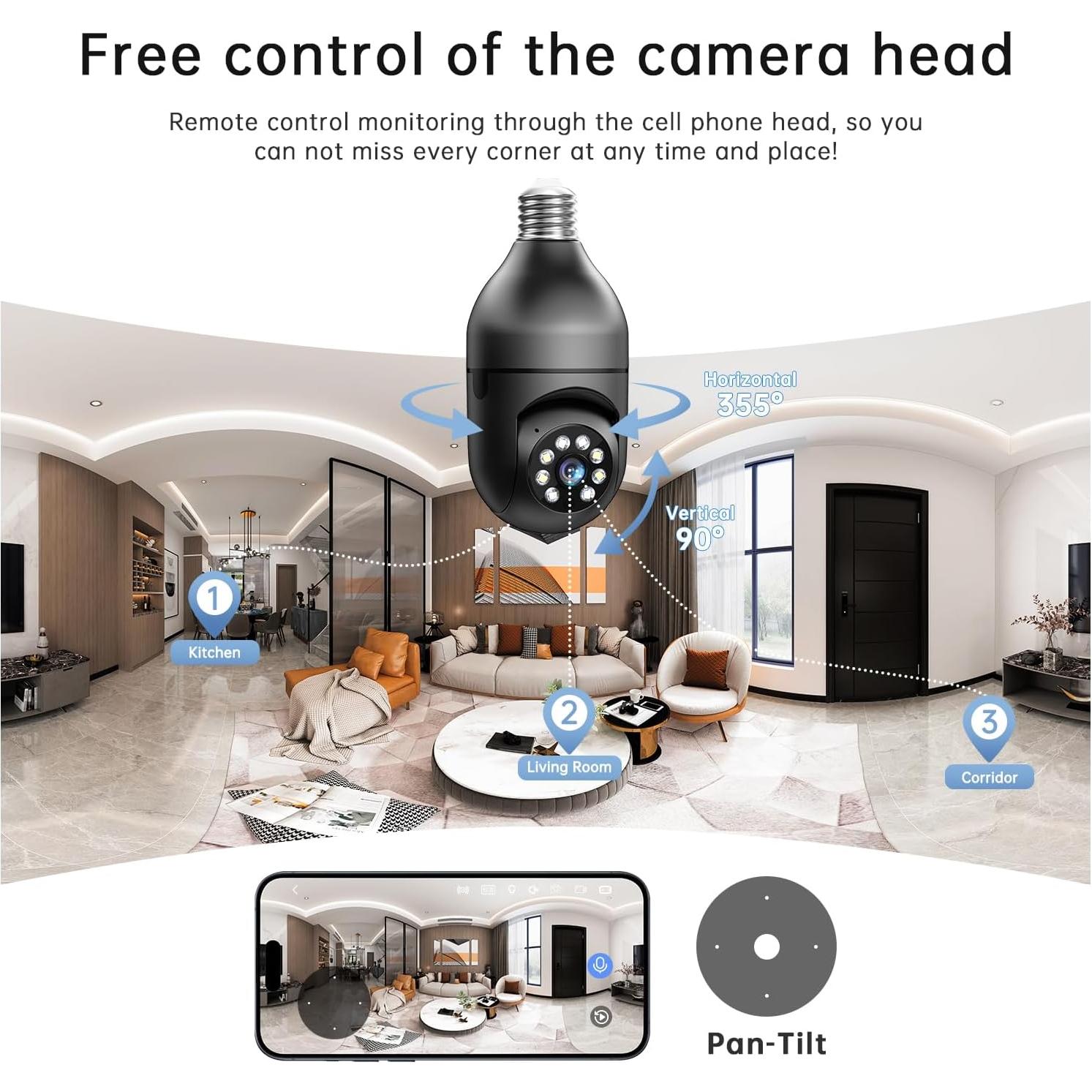 Cámara de Seguridad Inalámbrica Warmfam 2K con Luz - Paquete de 2