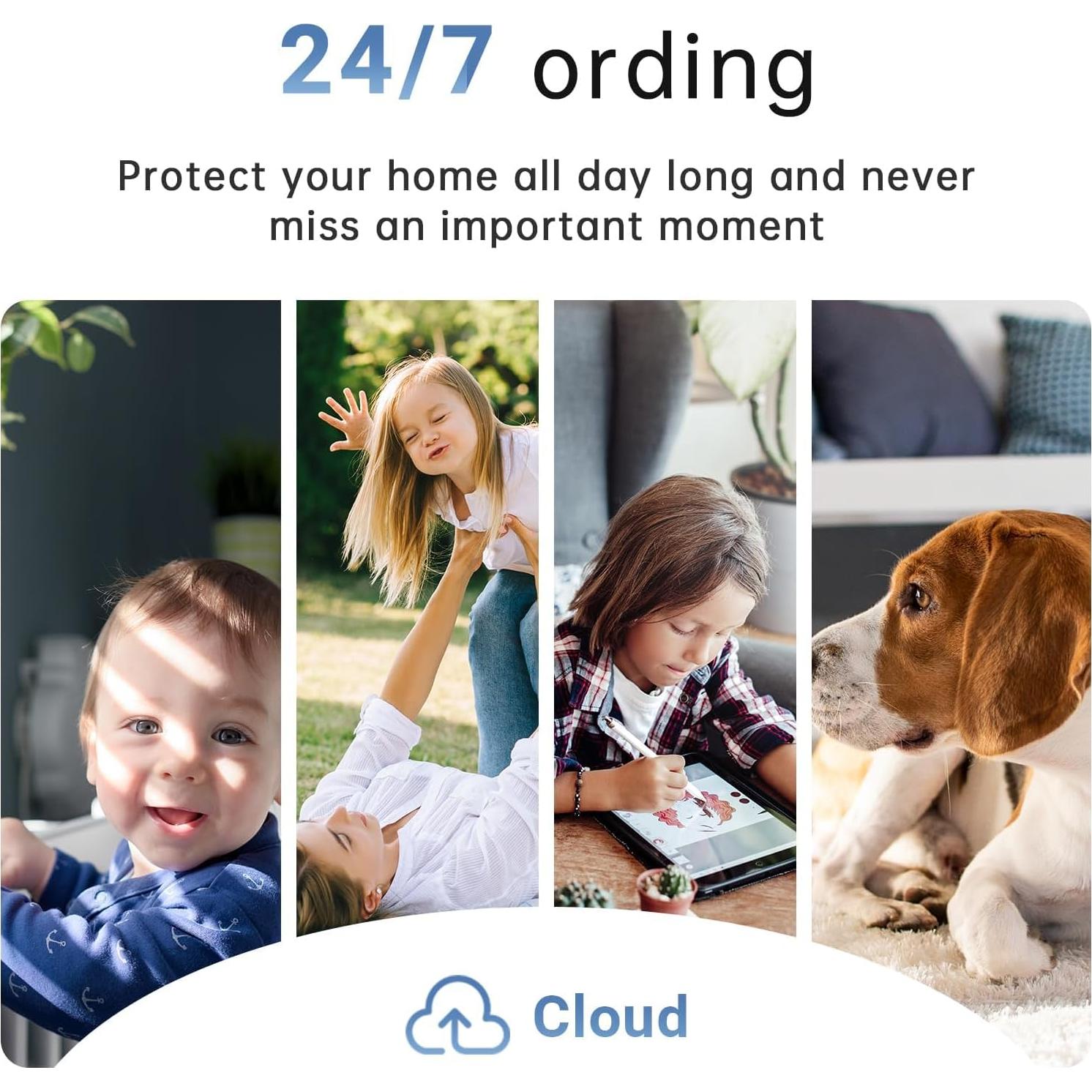 Cámara de Seguridad Inalámbrica Warmfam 2K con Luz - Paquete de 2