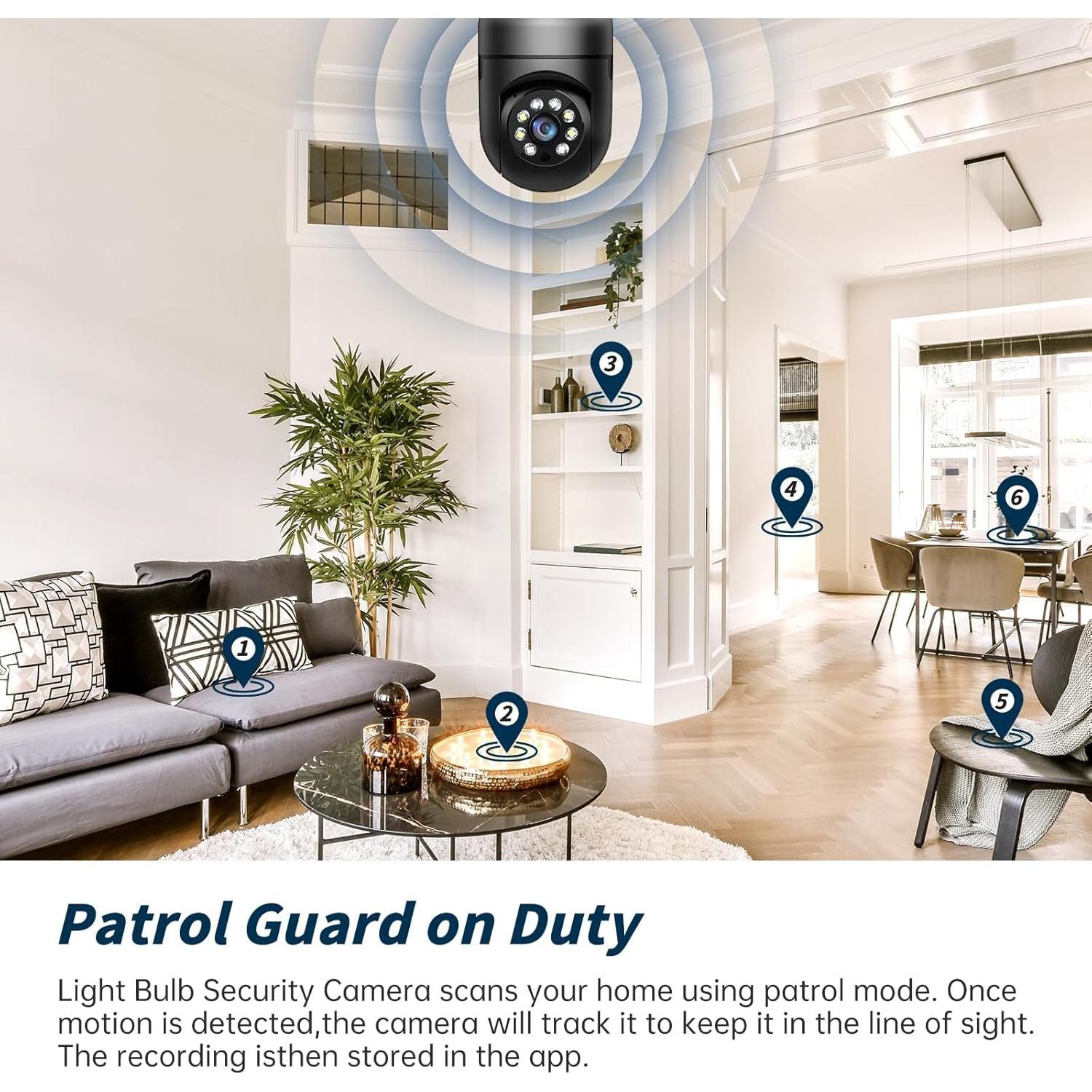 Cámara de Seguridad Inalámbrica Warmfam 2K con Luz - Paquete de 2